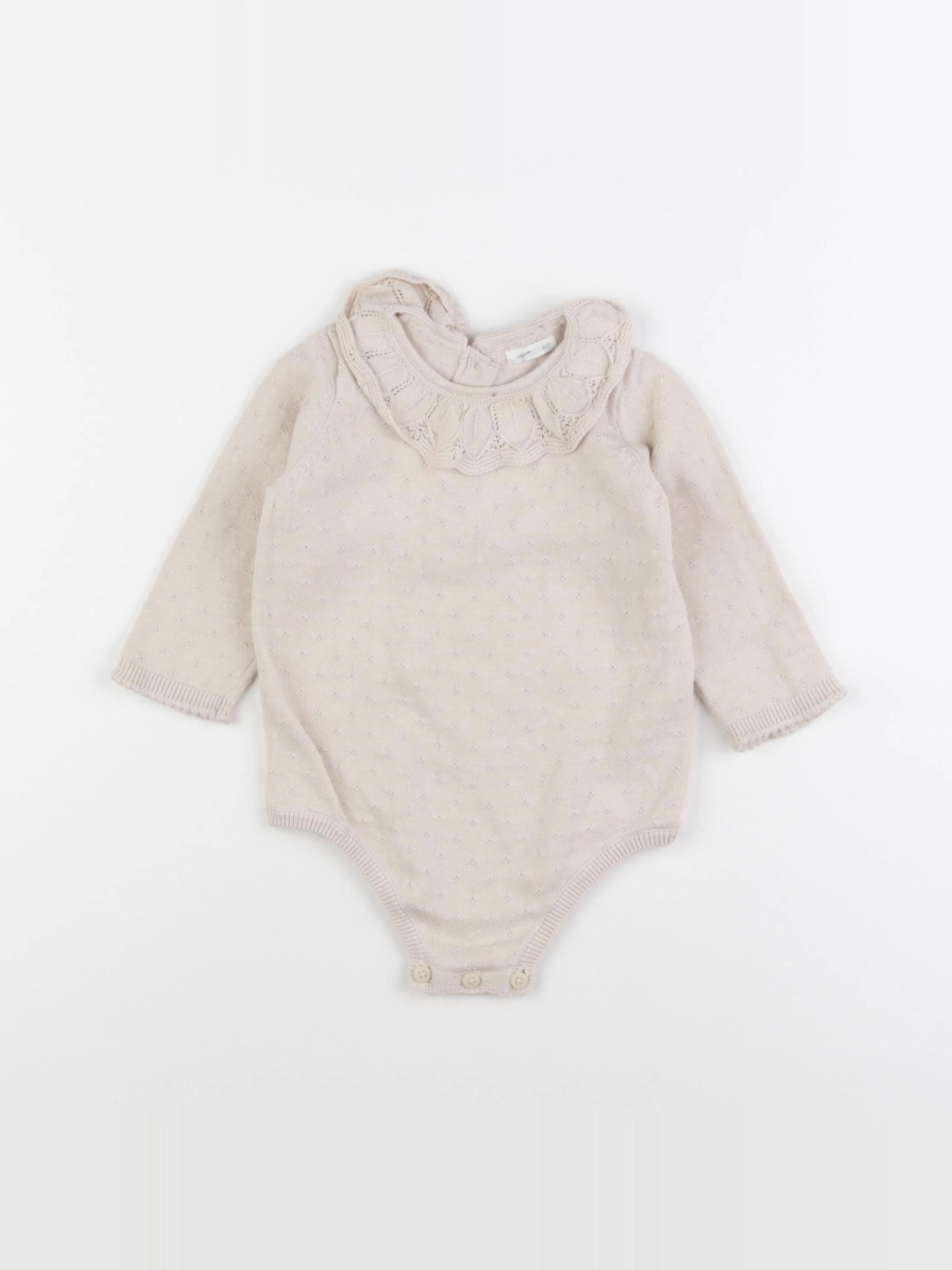 Vertbaudet - combinaison beige - 12 mois