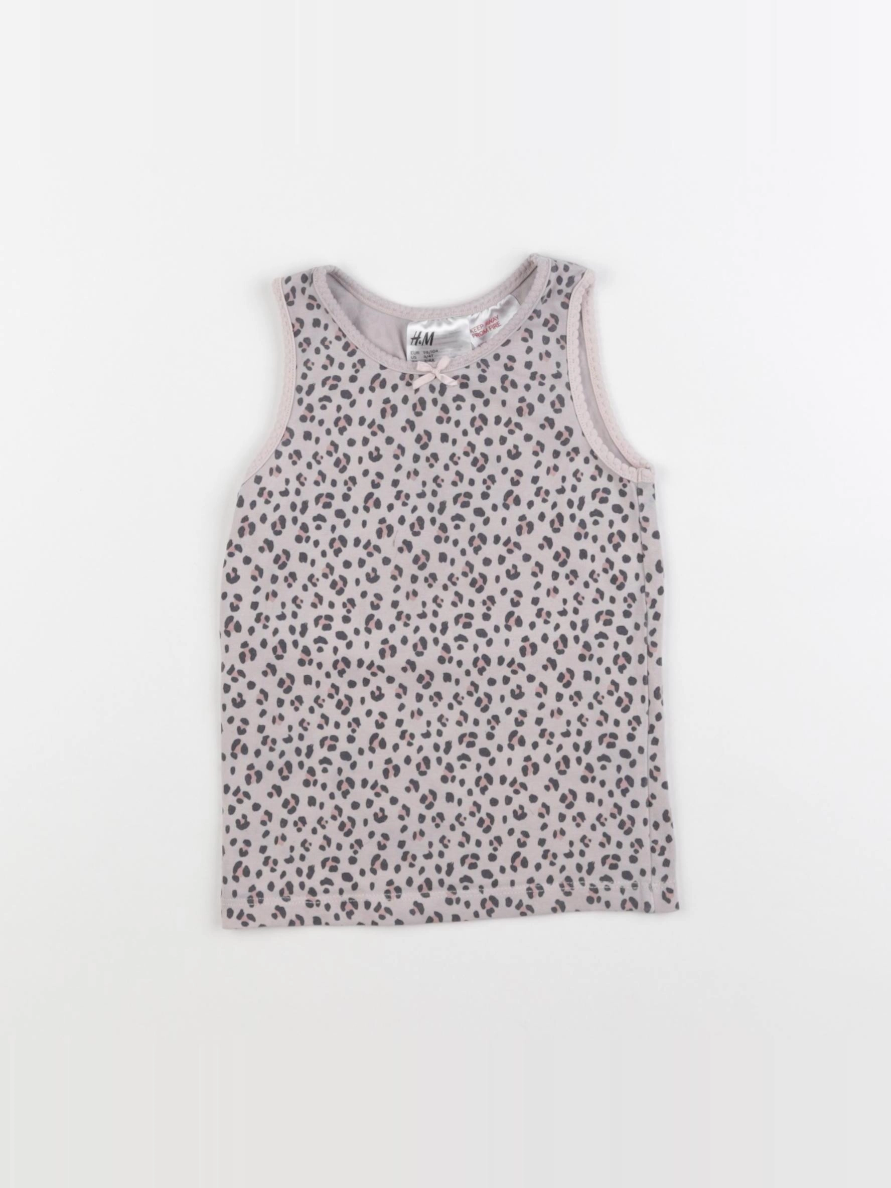 H&M - maillot de corps marron - 2/4 ans