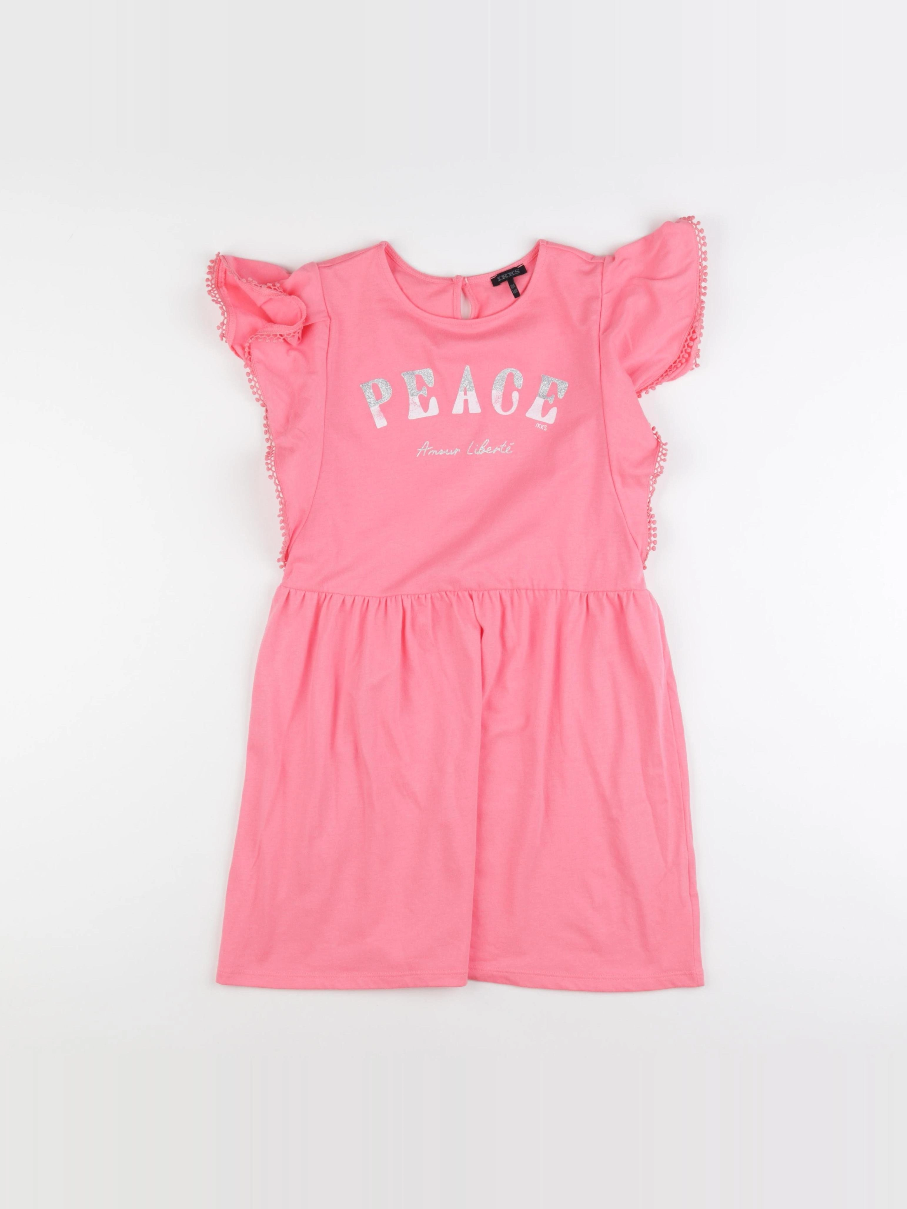 IKKS - robe rose - 10 ans