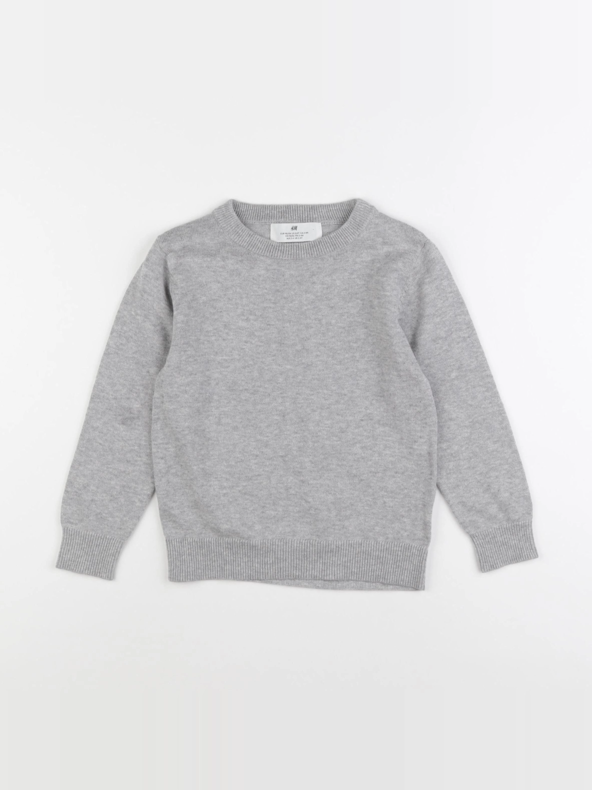 H&M - pull gris - 2/4 ans