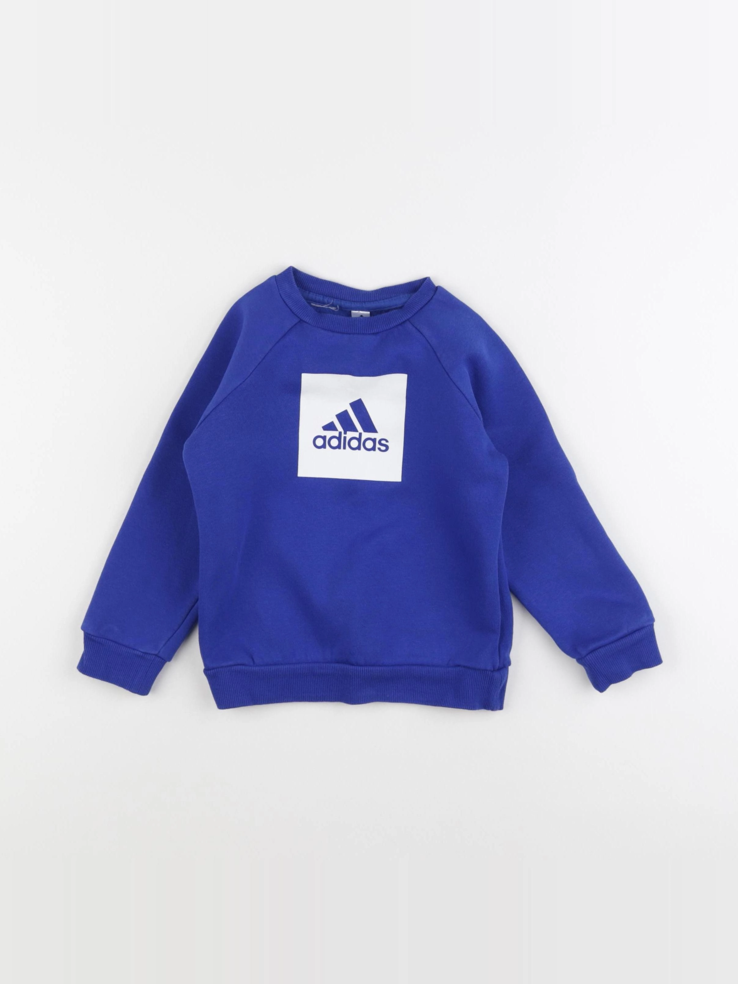 Adidas - sweat bleu - 2/3 ans