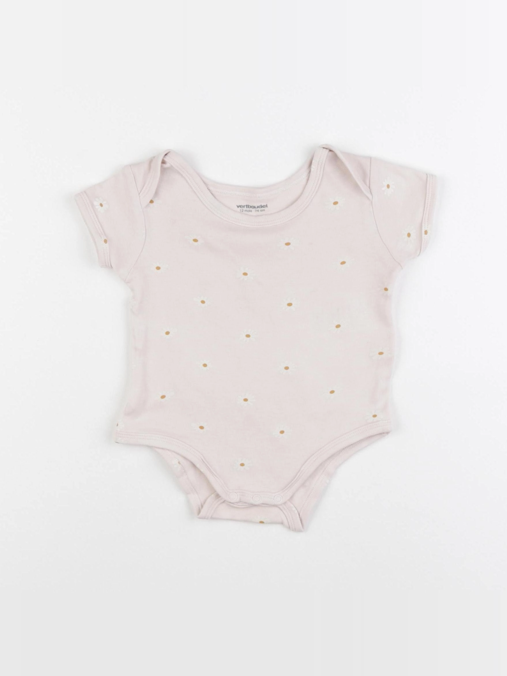 Vertbaudet - body rose - 12 mois