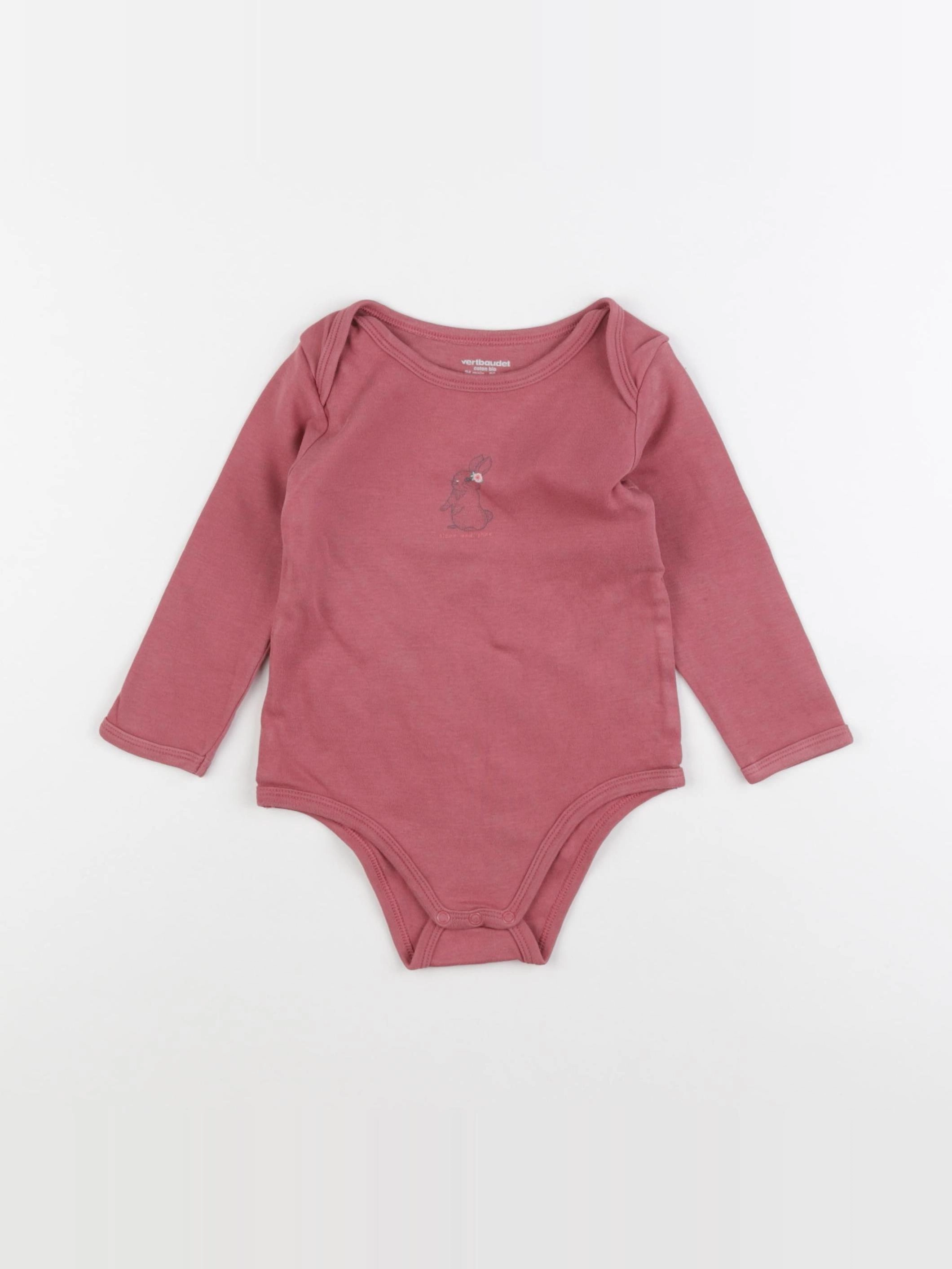 Vertbaudet - body rose - 24 mois