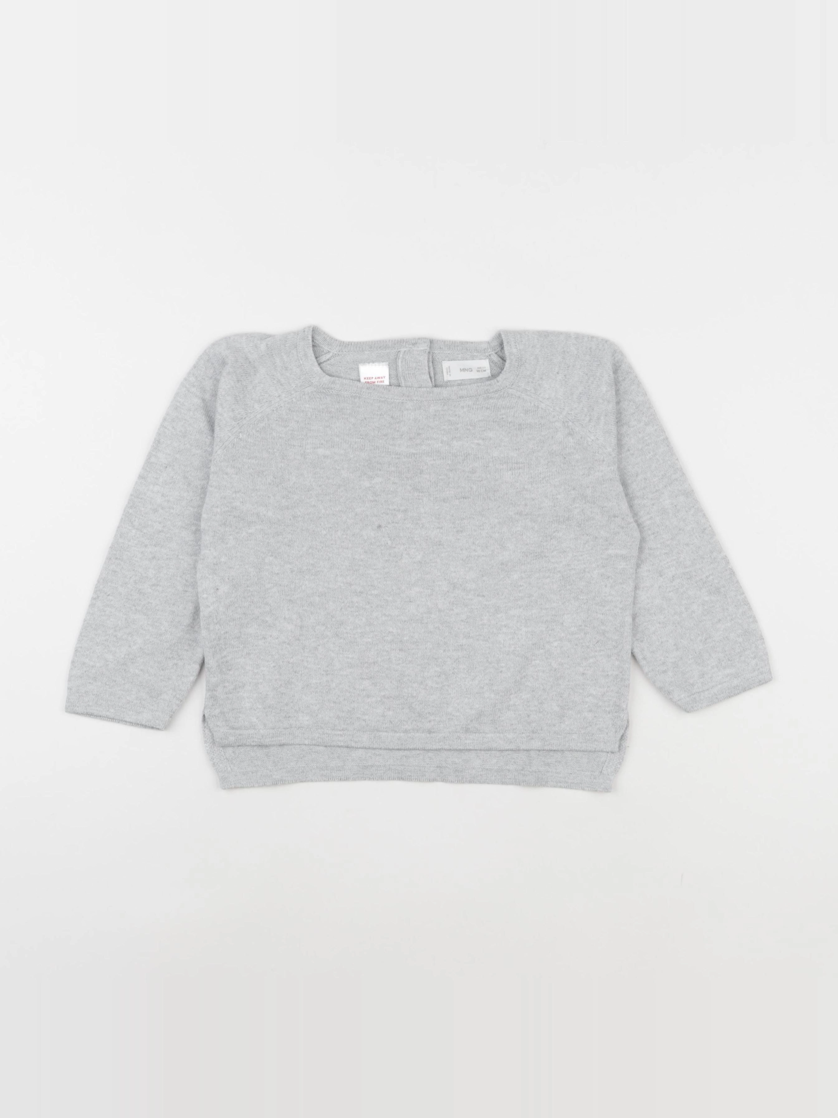 Mango - pull gris - 2/3 ans