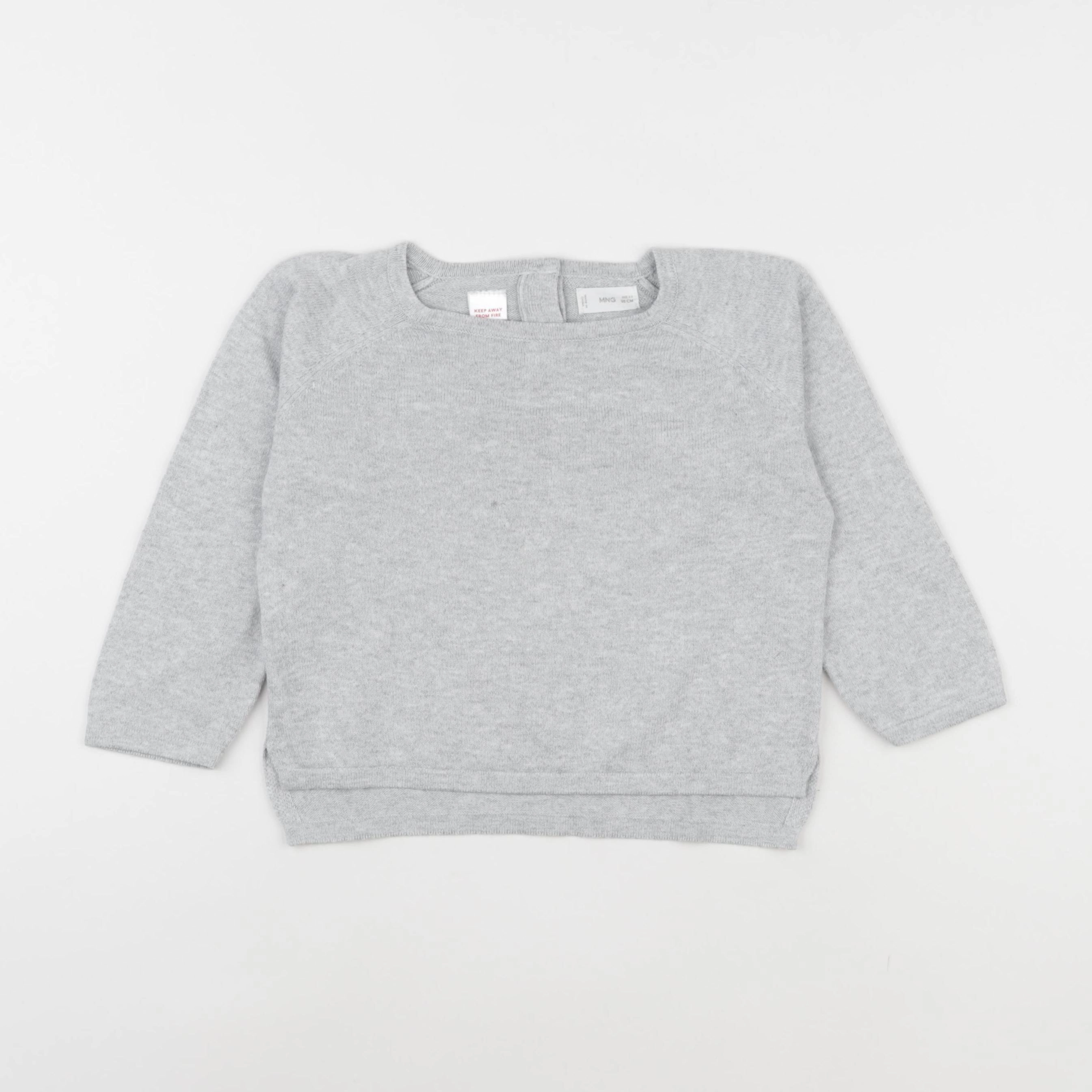 Mango - pull gris - 2/3 ans