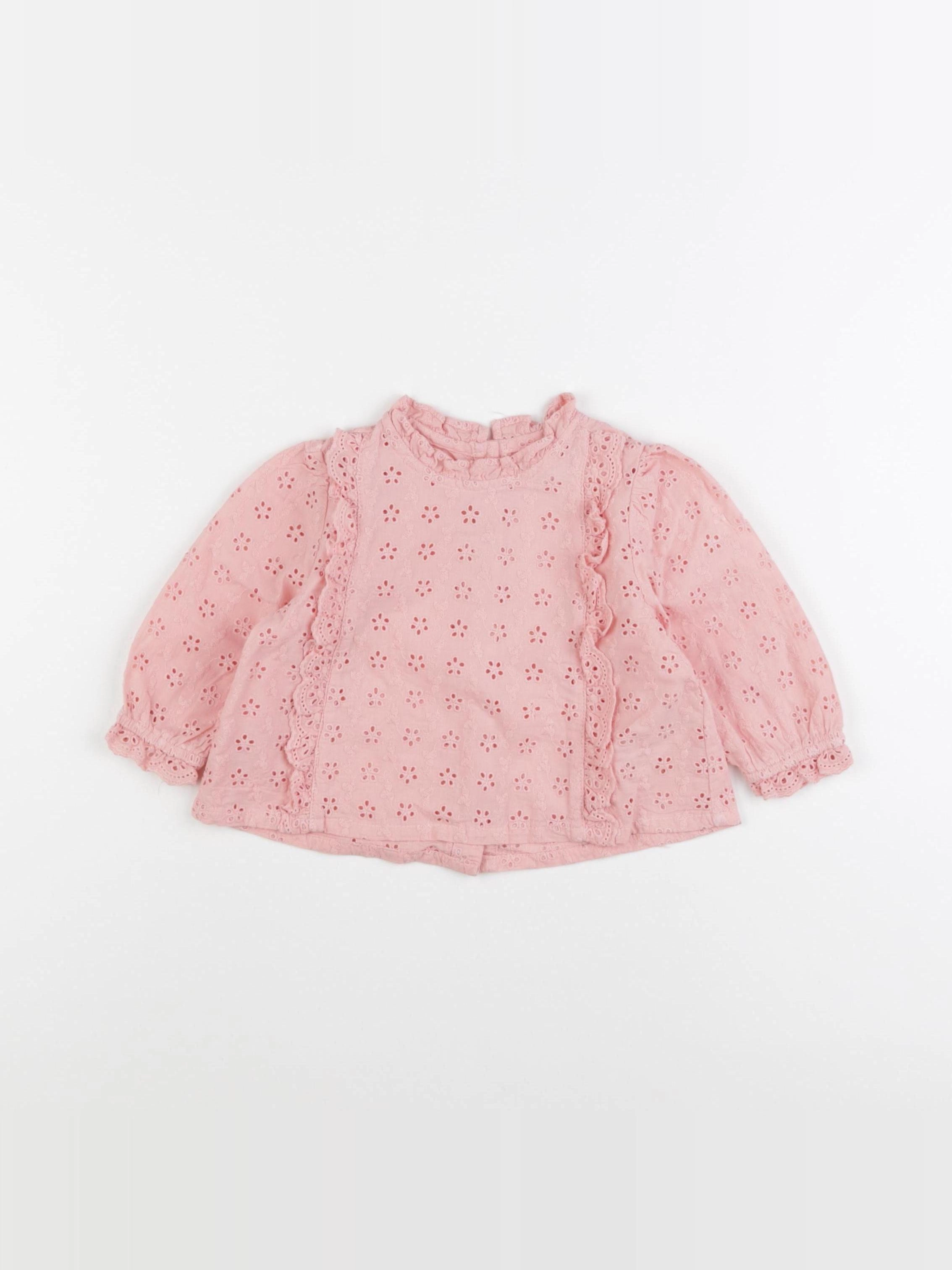 Vertbaudet - blouse rose - 12 mois