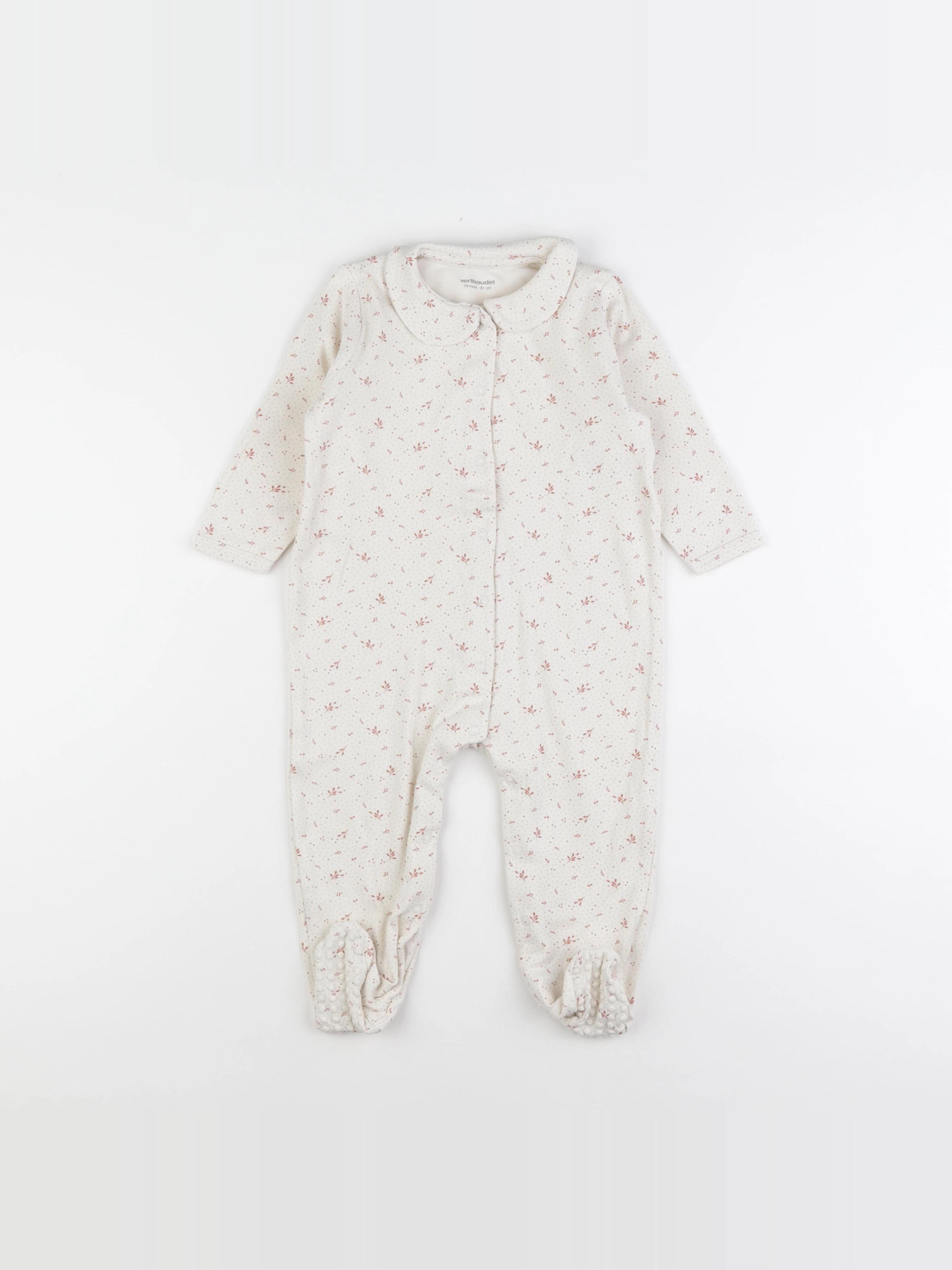 Vertbaudet - pyjama coton beige - 18 mois