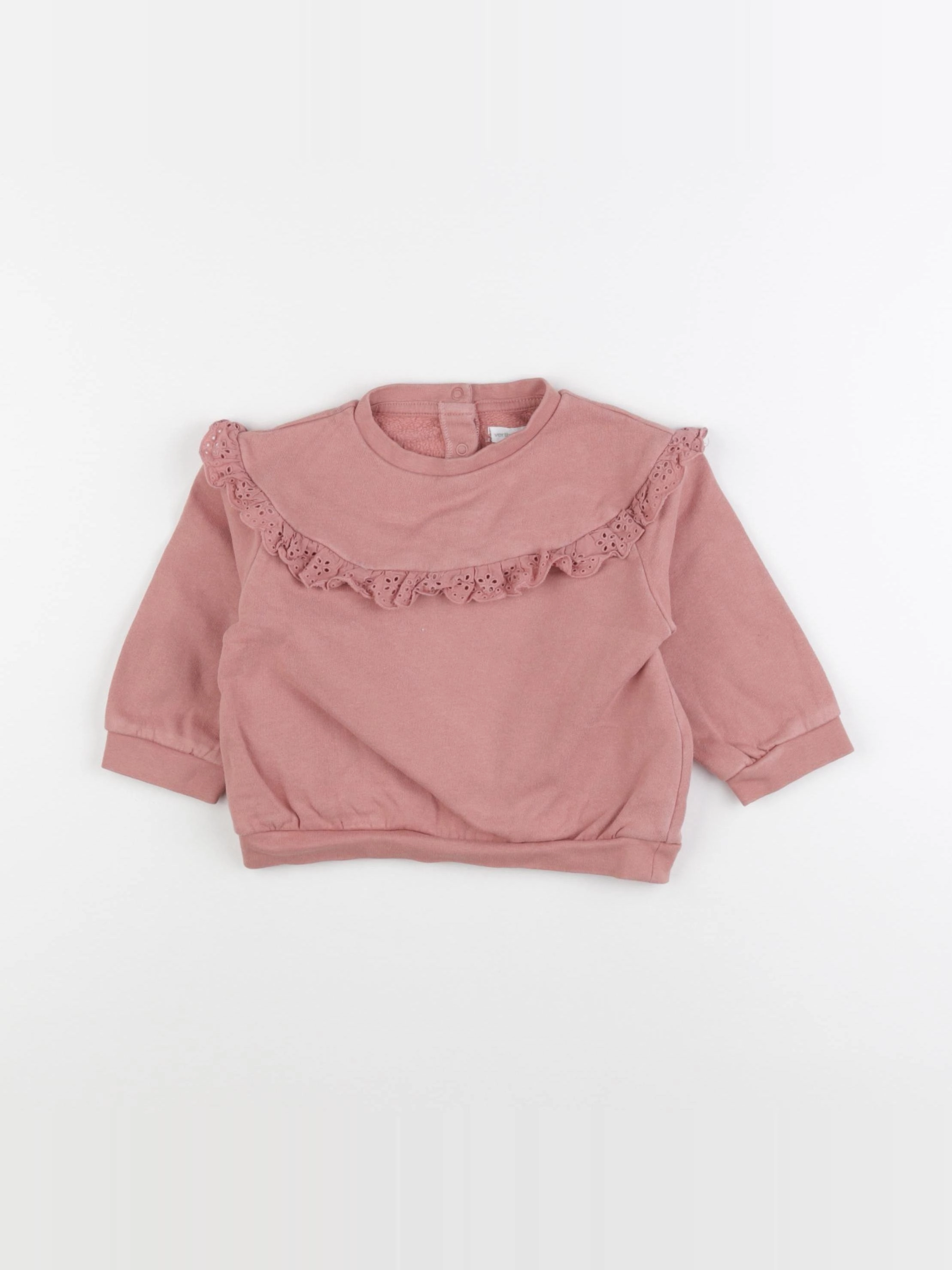 Vertbaudet - sweat rose - 18 mois
