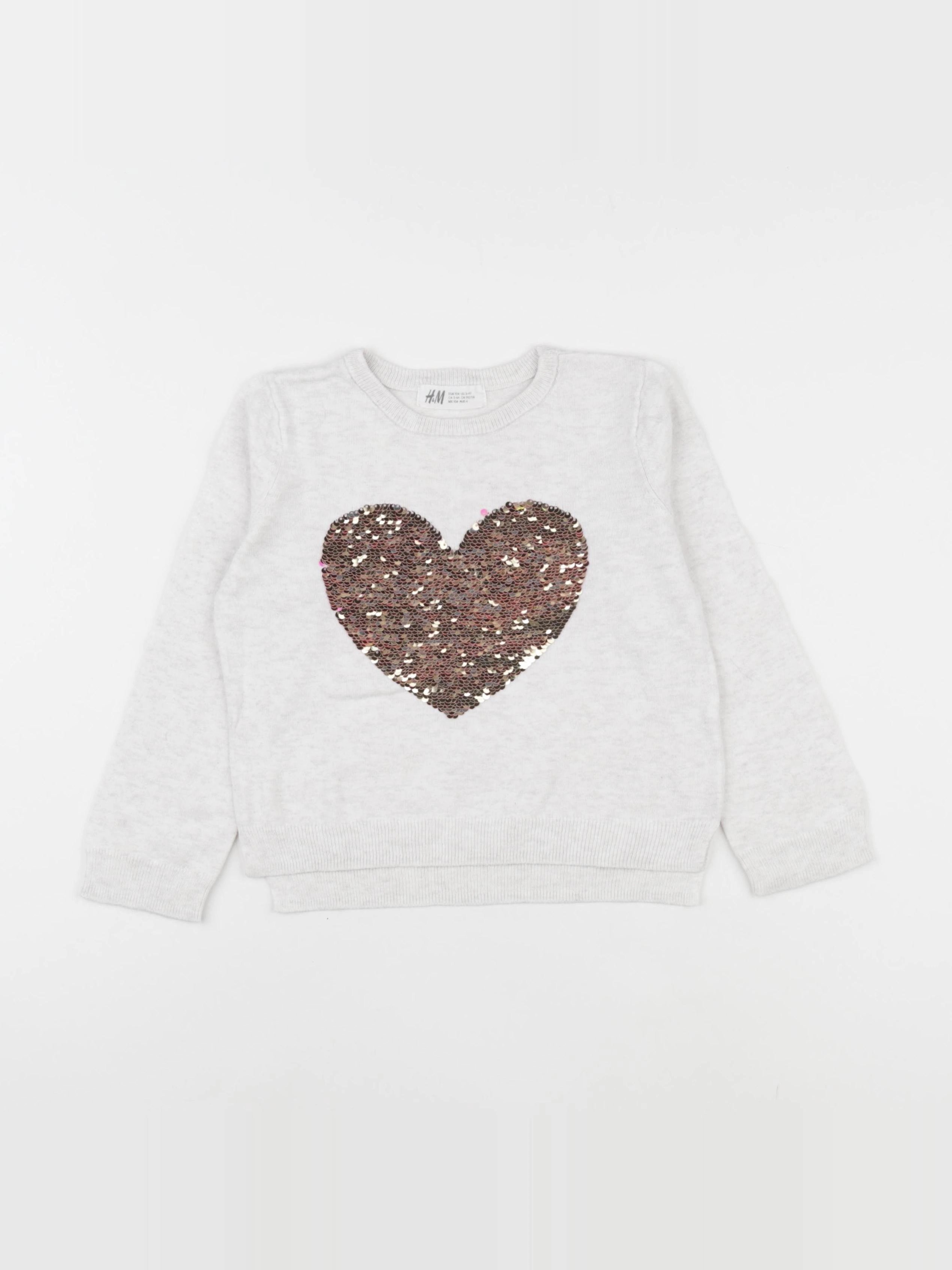 H&M - pull beige - 3/4 ans
