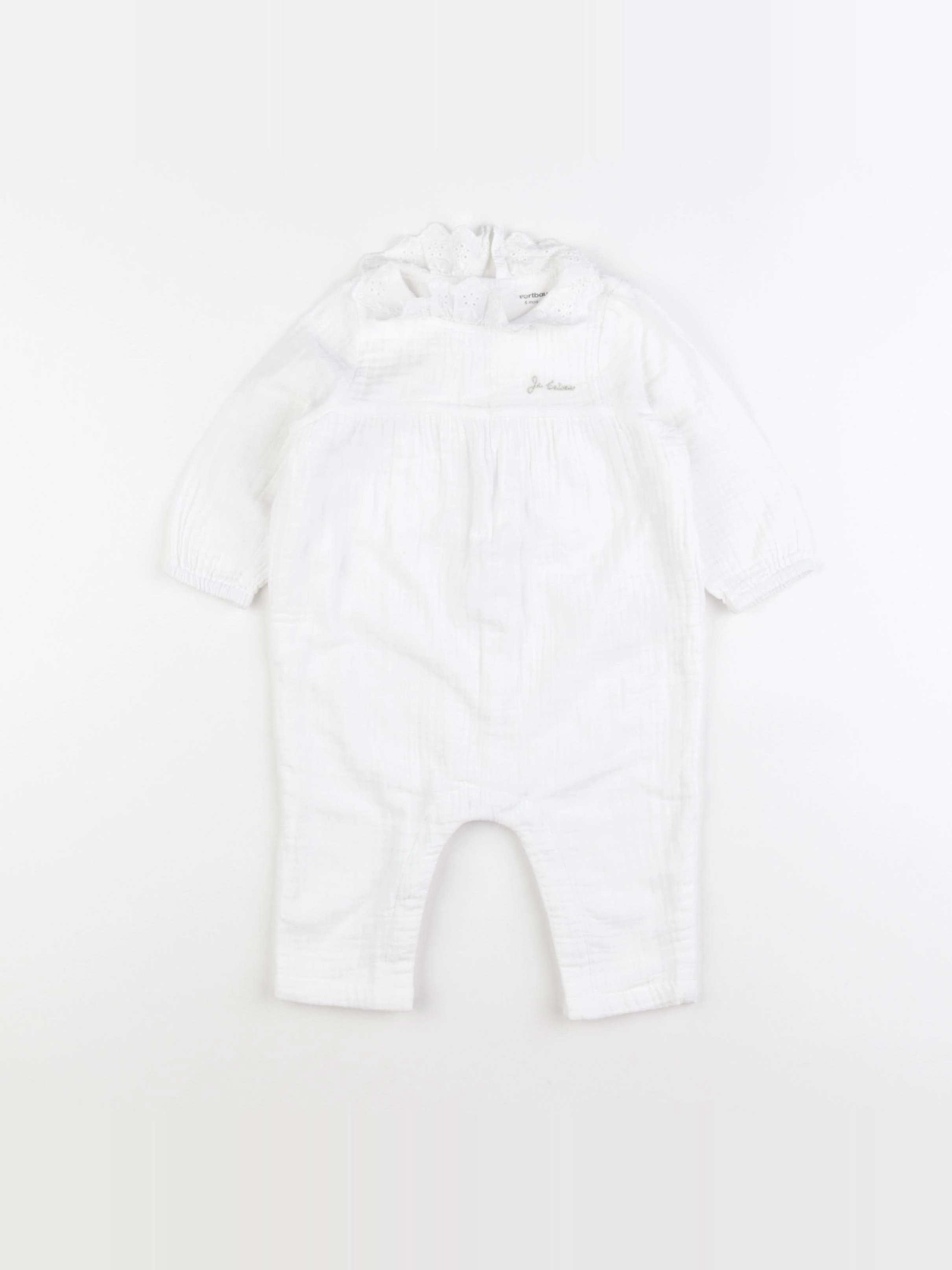 Vertbaudet - combinaison blanc - 6 mois