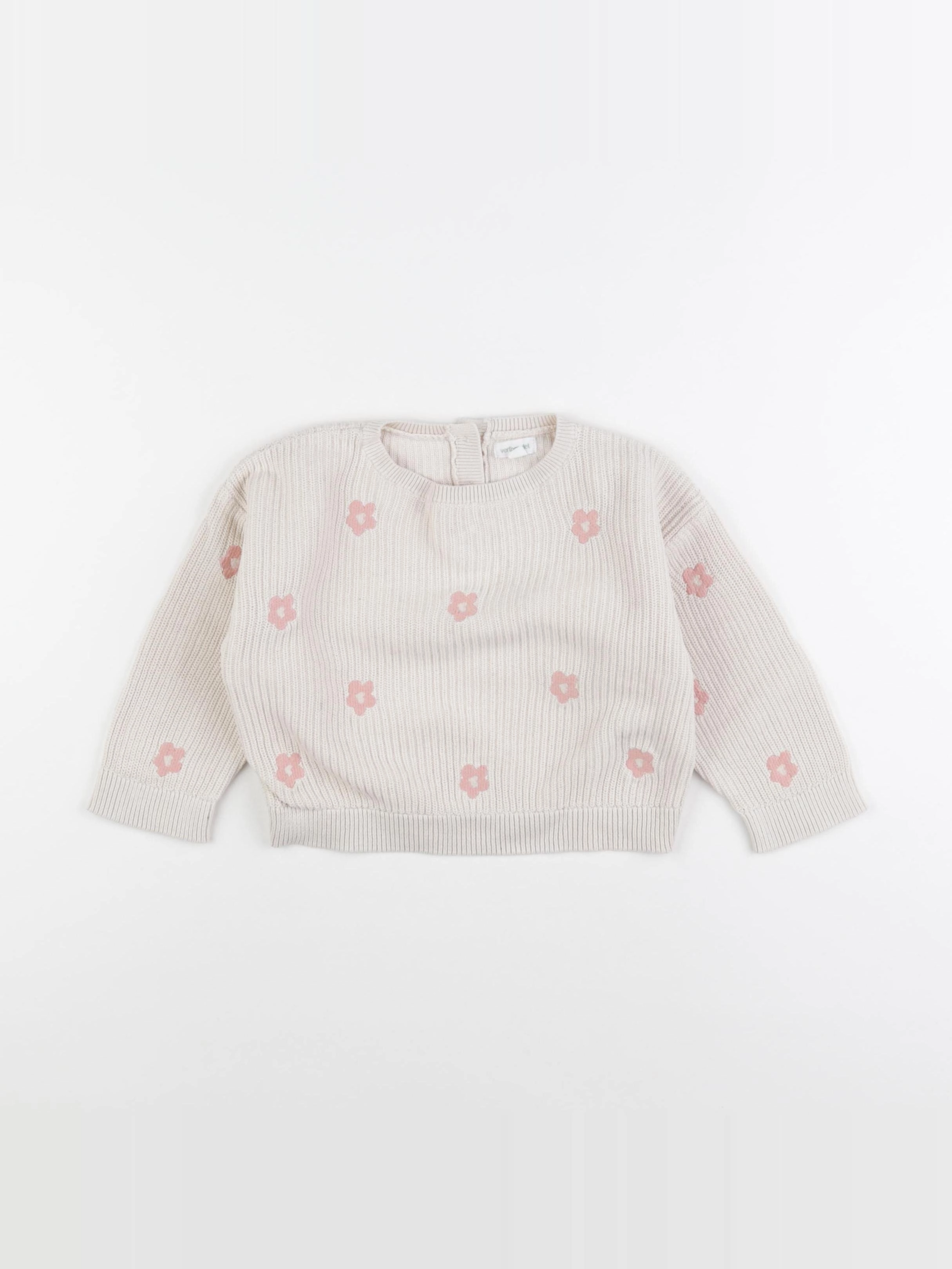 Vertbaudet - pull beige - 24 mois