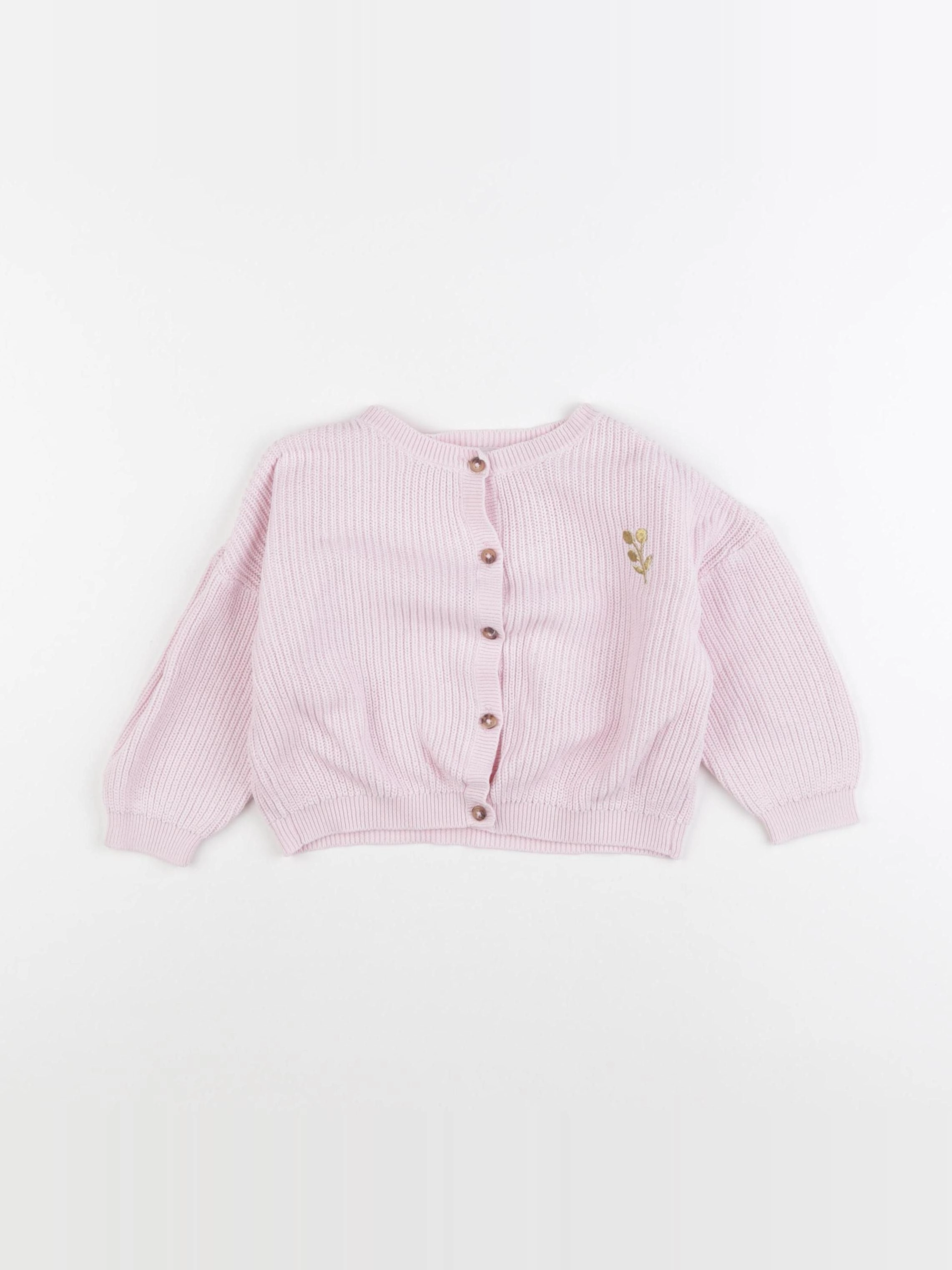 Vertbaudet - gilet rose - 18 mois