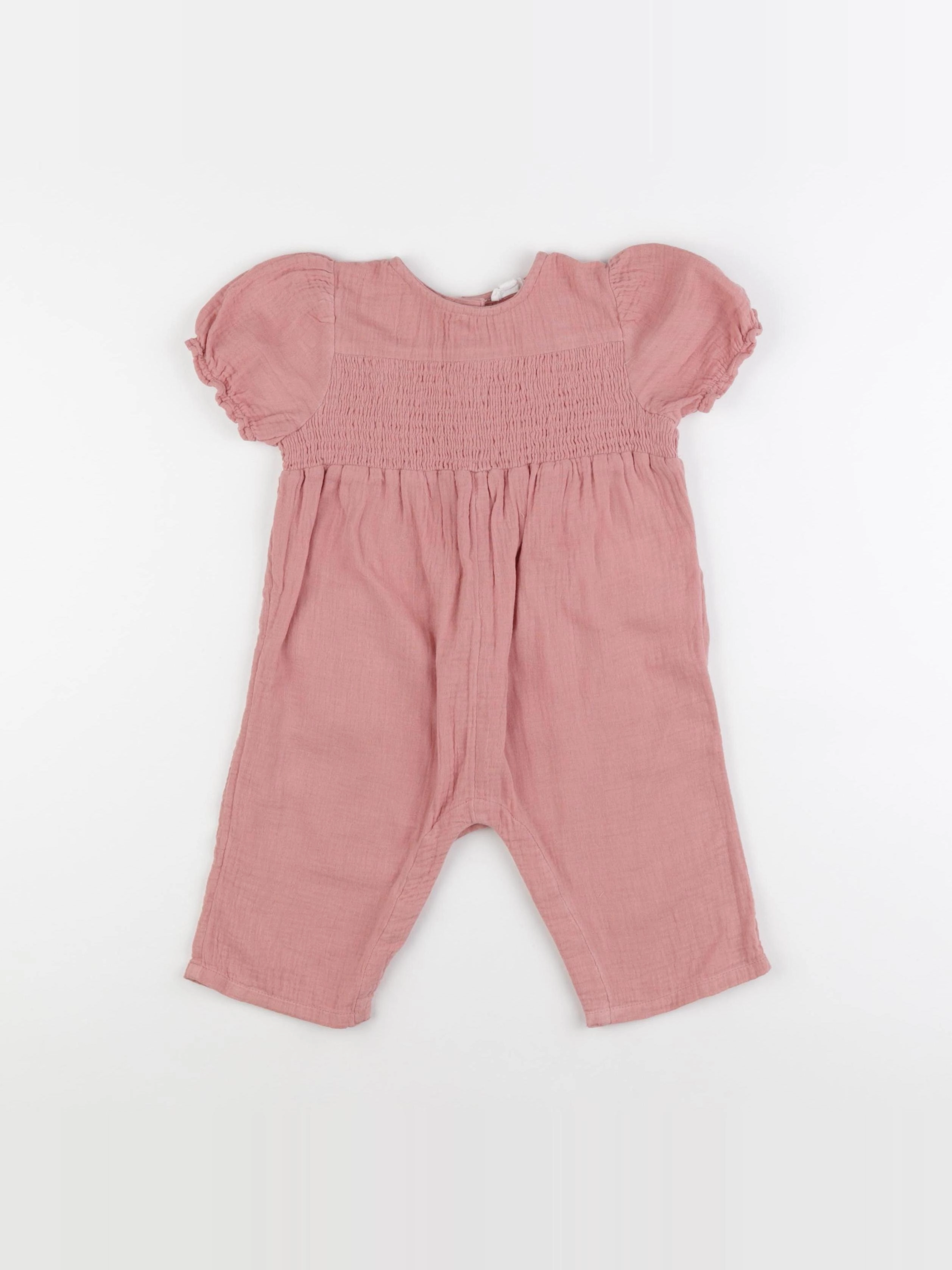 Vertbaudet - combinaison rose - 12 mois