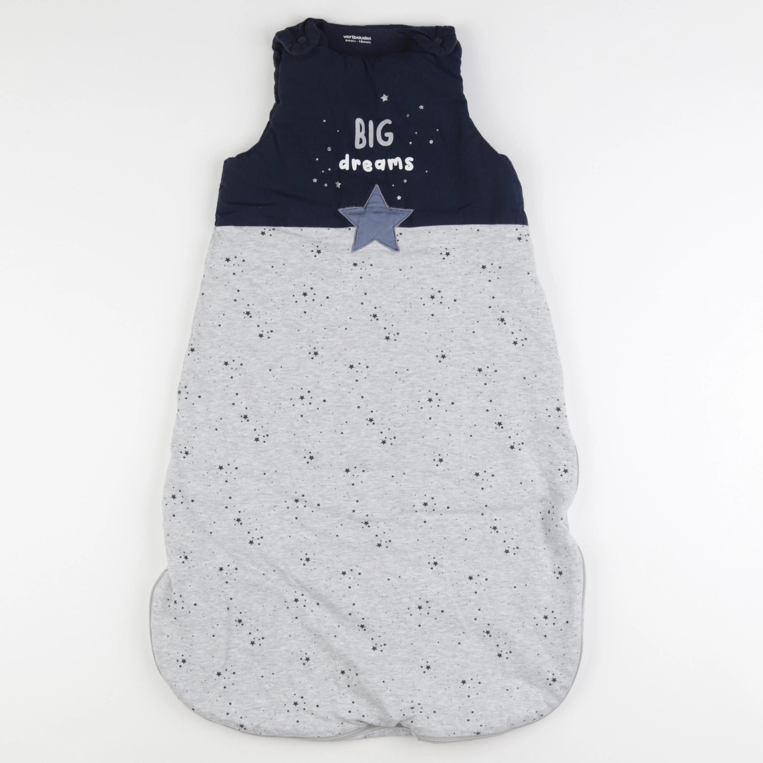 Vertbaudet - gigoteuse bleu, gris - 6/18 mois