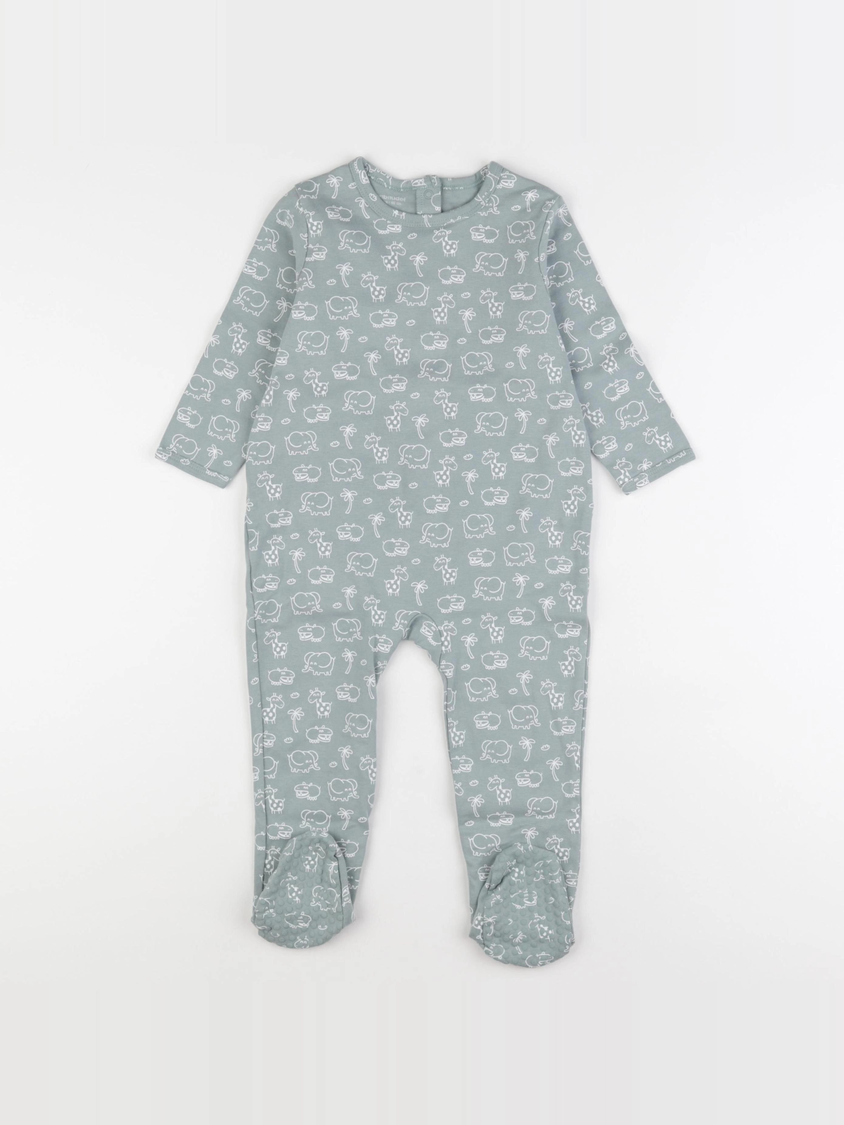 Vertbaudet - pyjama coton vert - 24 mois