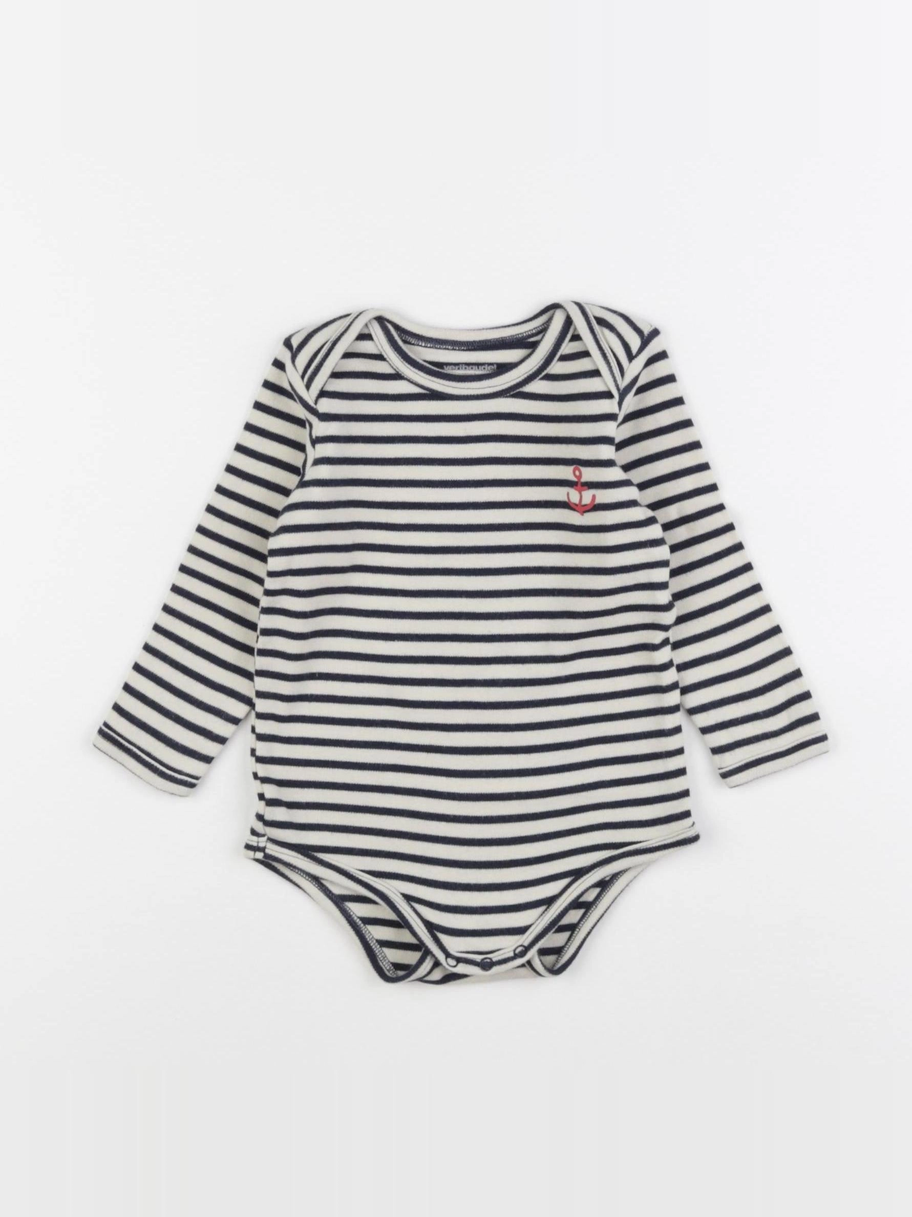 Vertbaudet - body beige, bleu - 18 mois