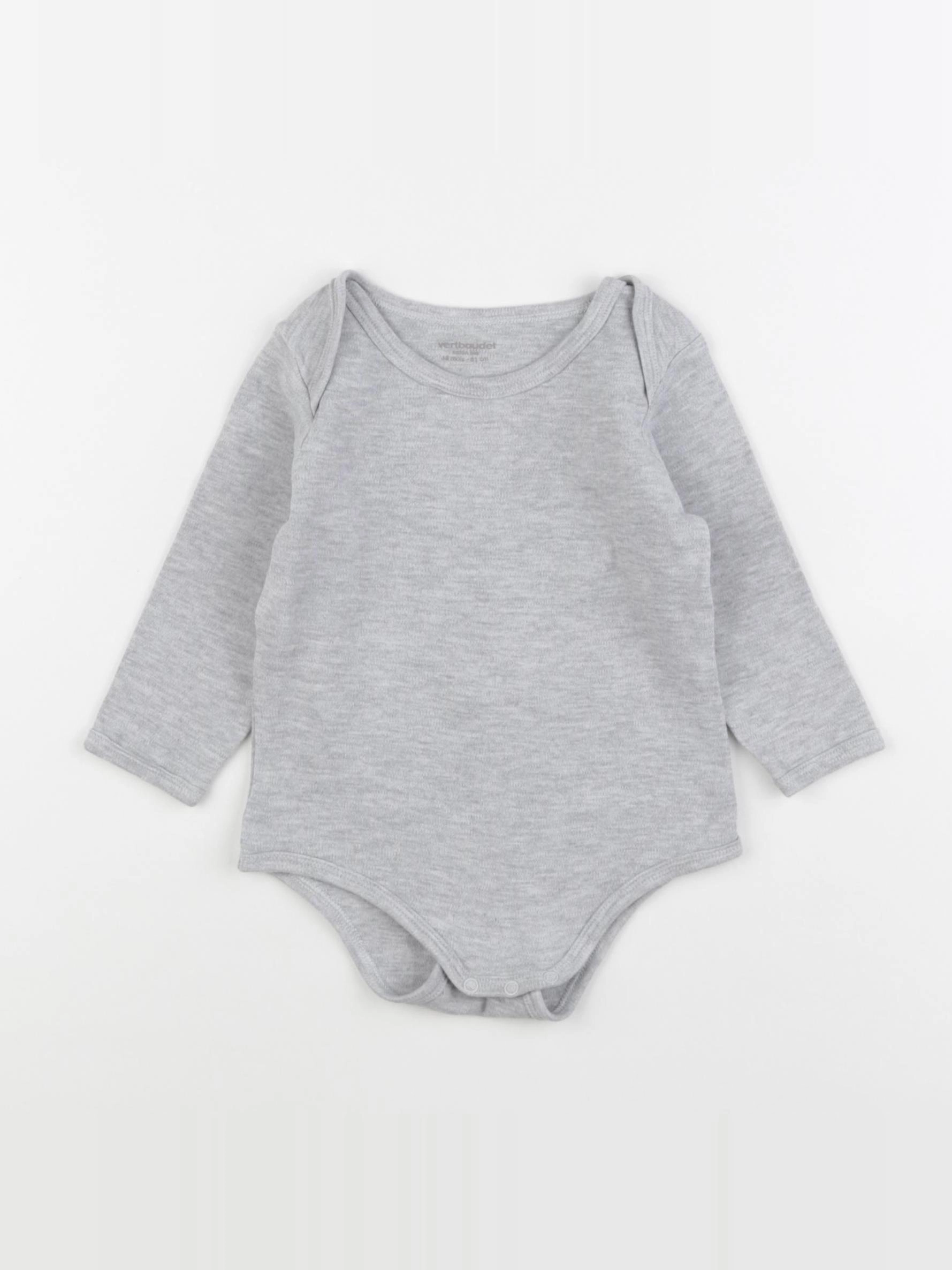 Vertbaudet - body gris - 18 mois
