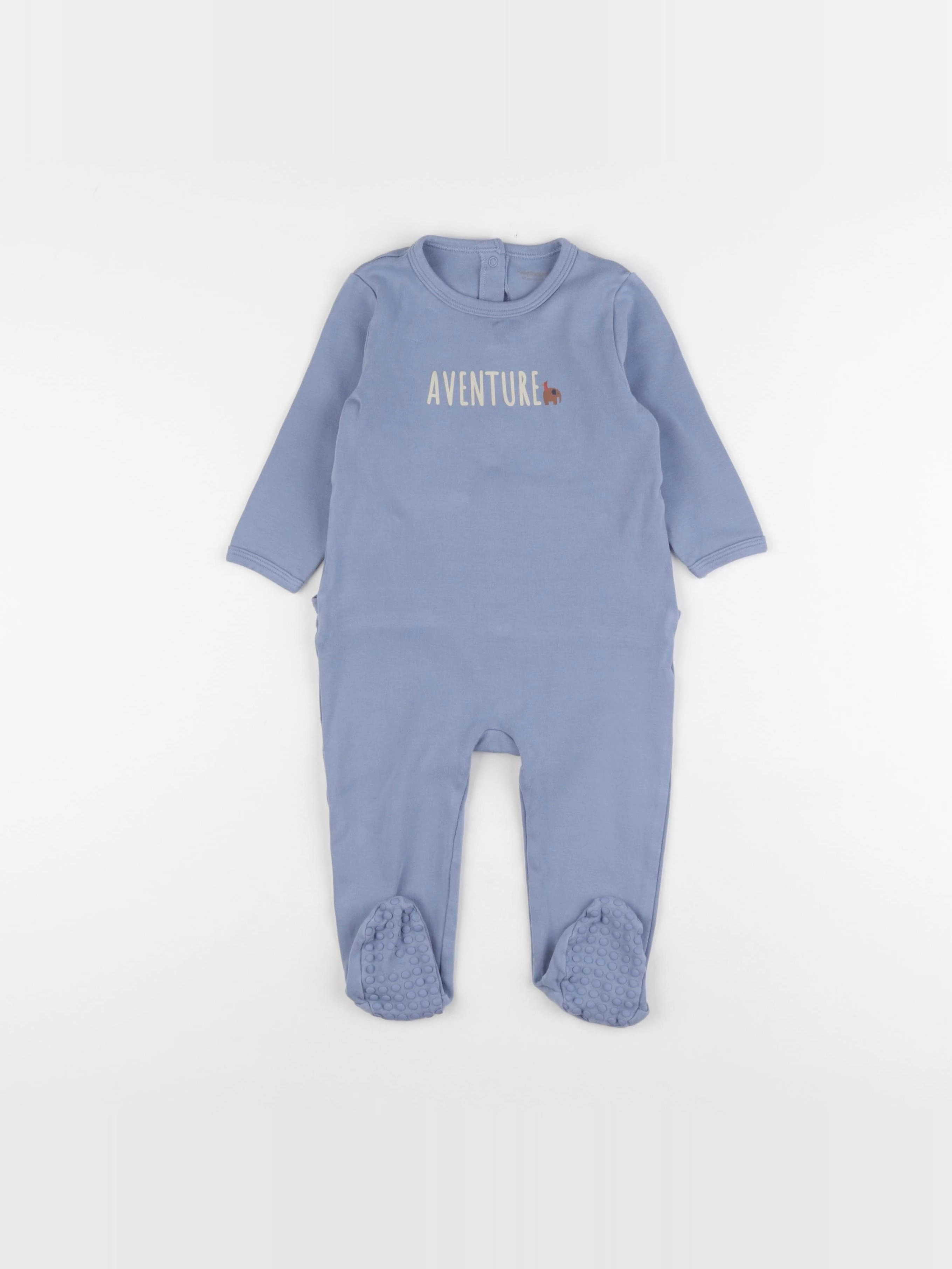 Vertbaudet - pyjama coton bleu - 18 mois