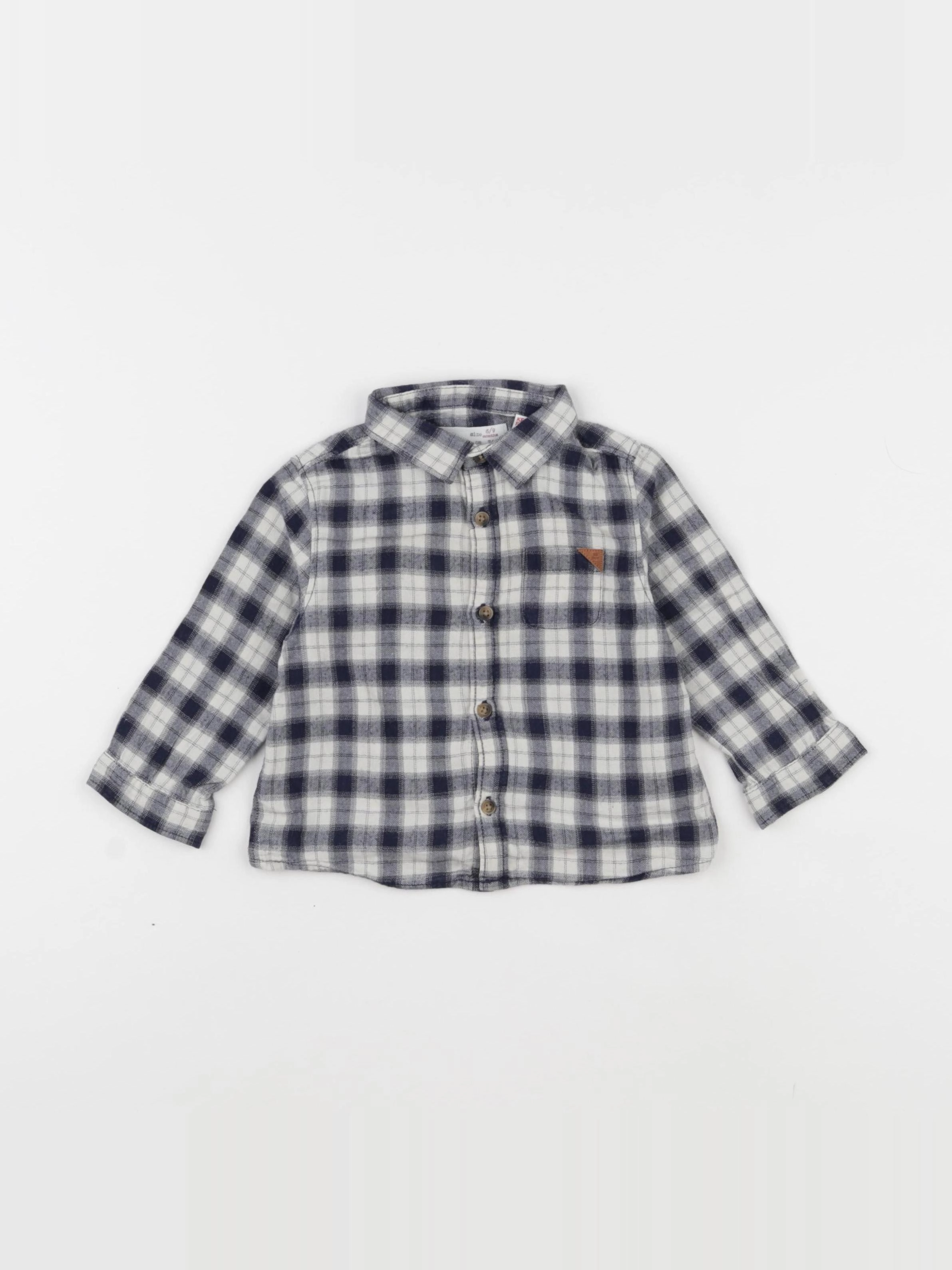 Zara - chemise noir - 6/9 mois