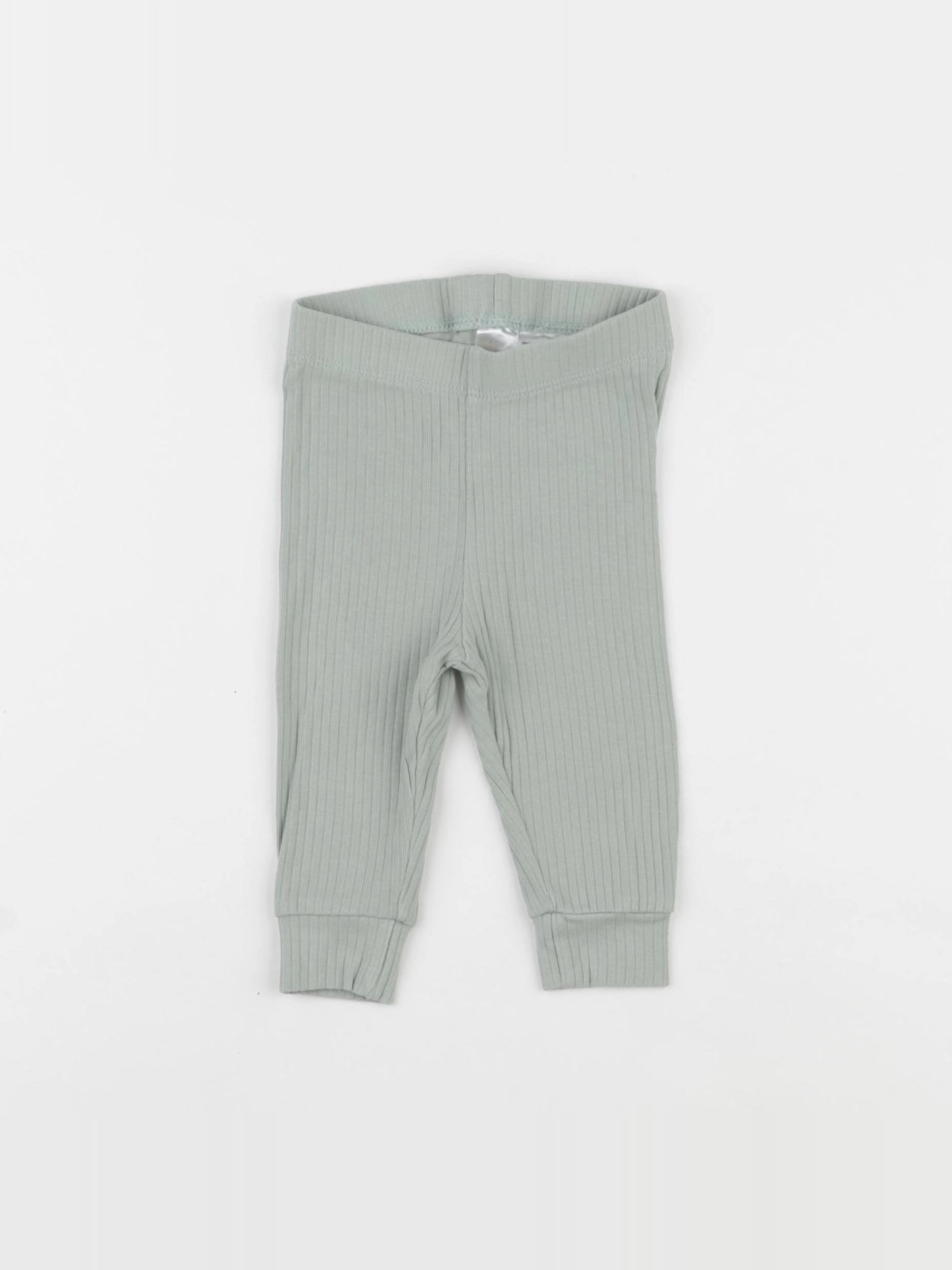 H&M - legging vert - 3/6 mois