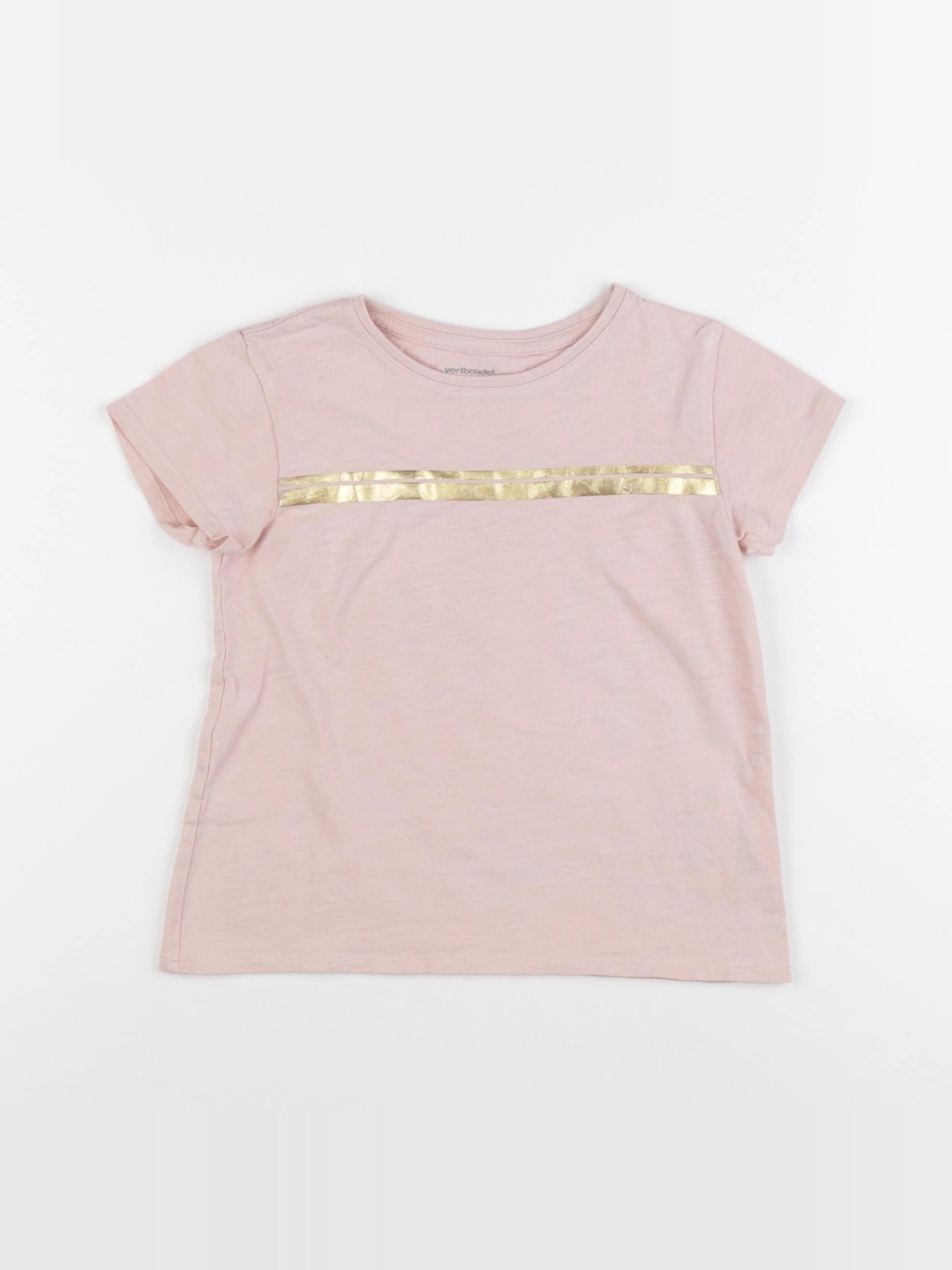 Vertbaudet - tee-shirt rose - 6 ans