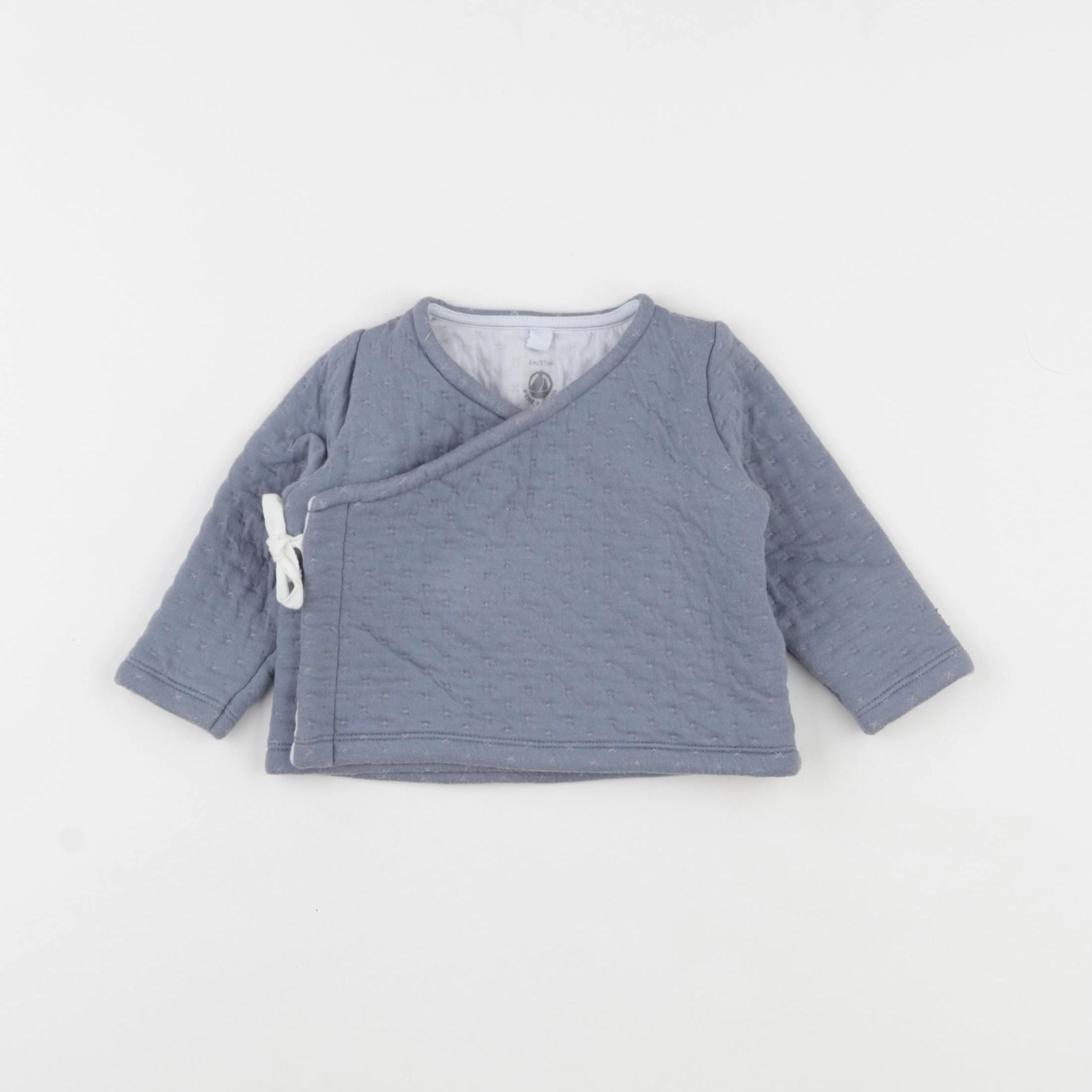 Petit Bateau - sweat bleu - 6 mois