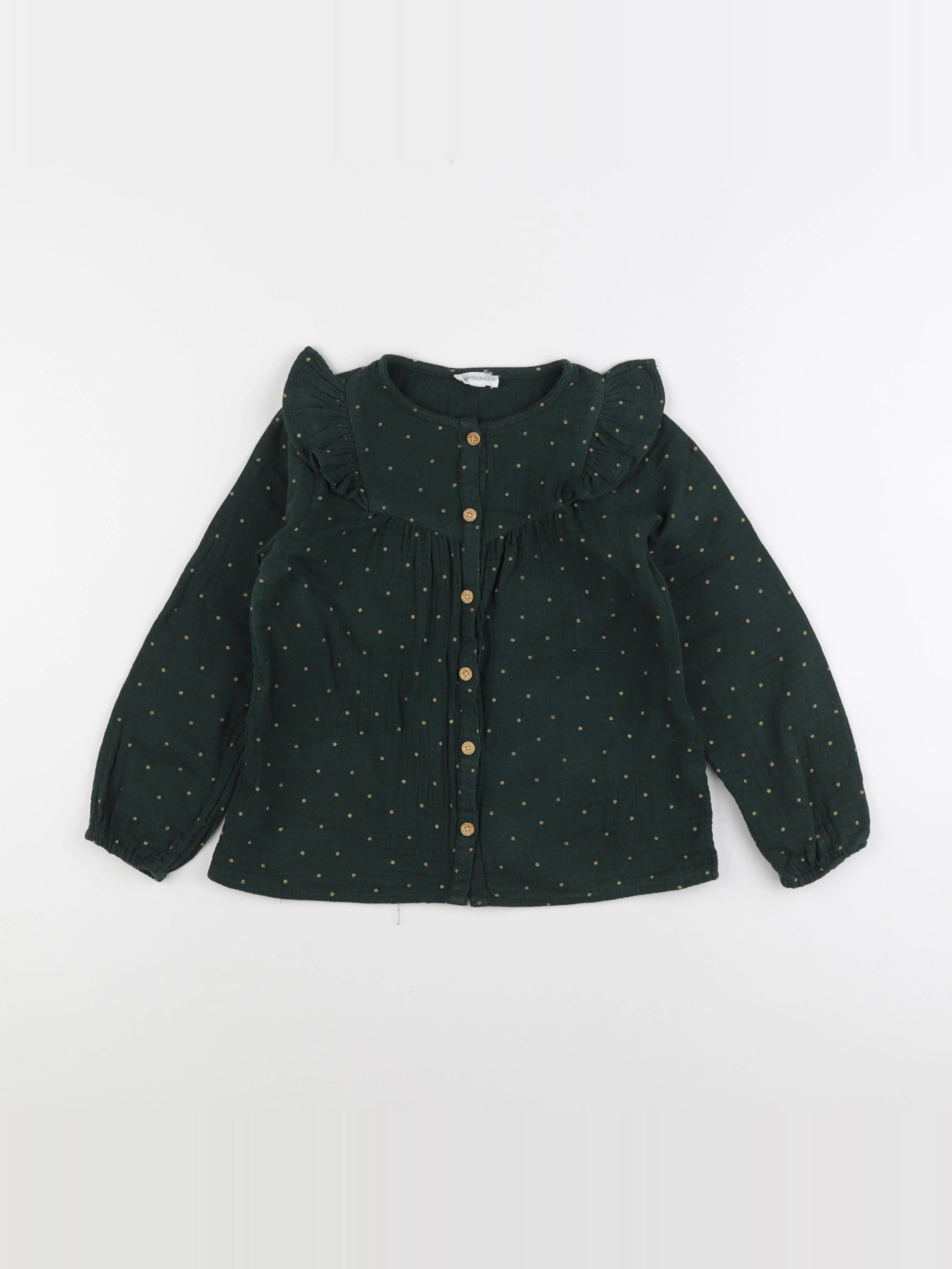 Vertbaudet - blouse vert, or - 6 ans