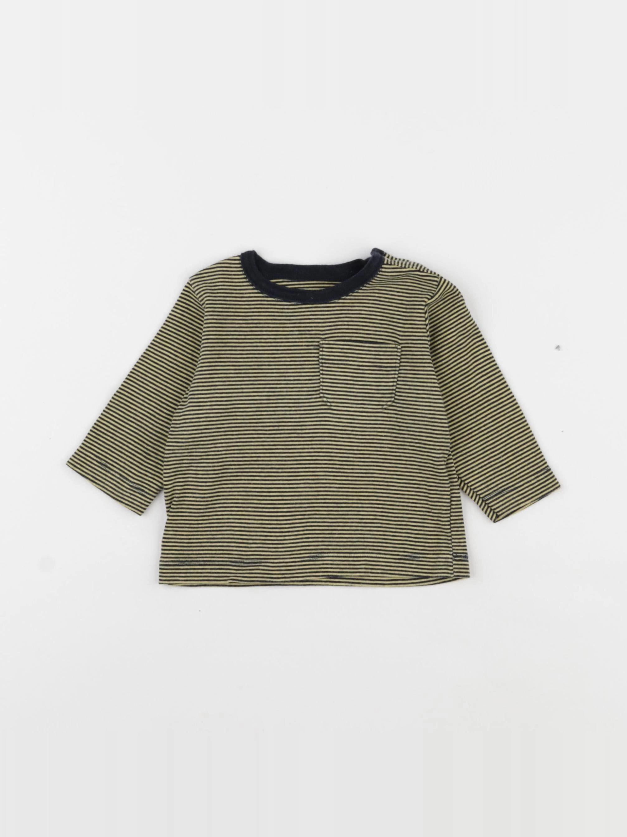 Petit Bateau - tee-shirt jaune - 6 mois