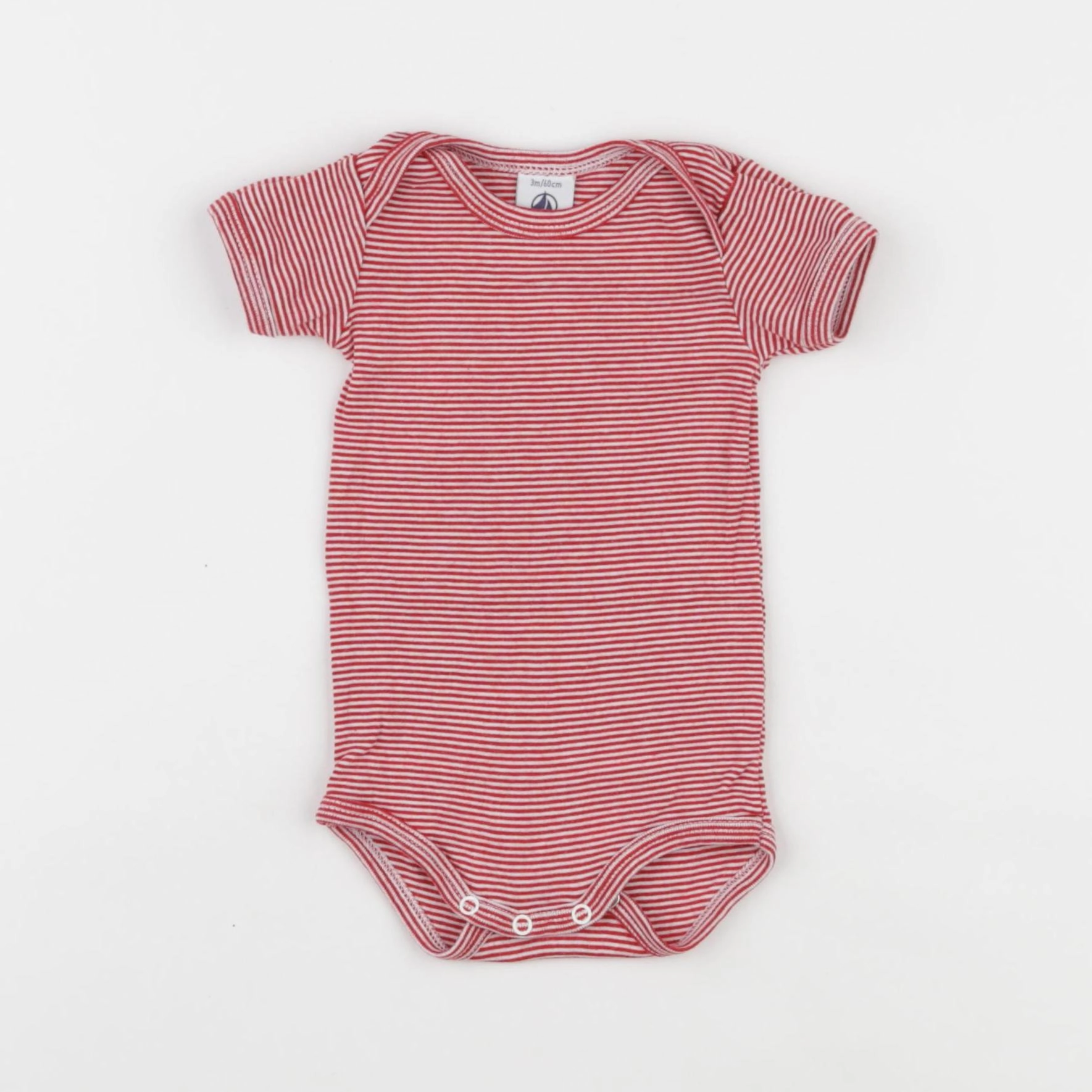 Petit Bateau - body rouge - 6 mois