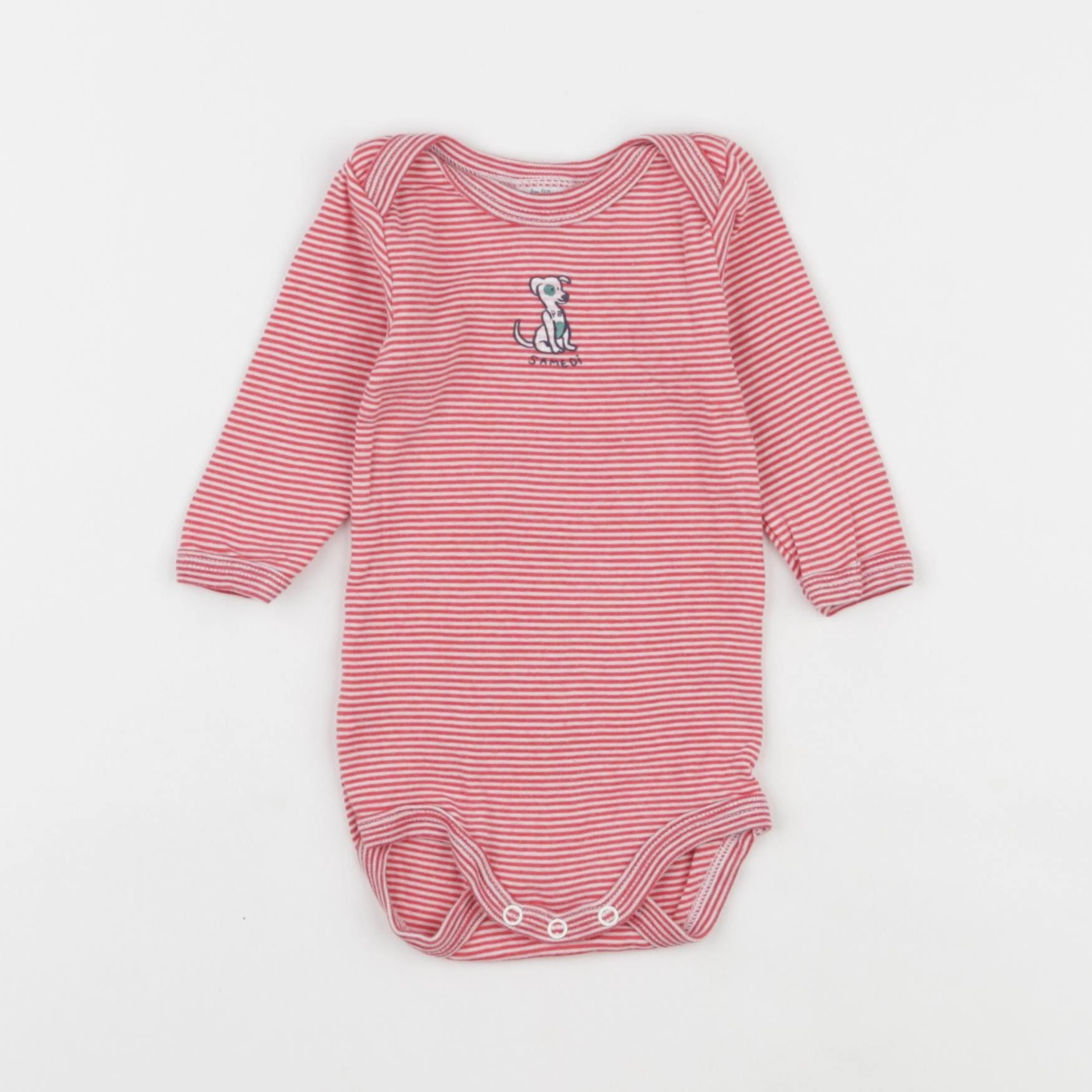Petit Bateau - body rouge - 6 mois