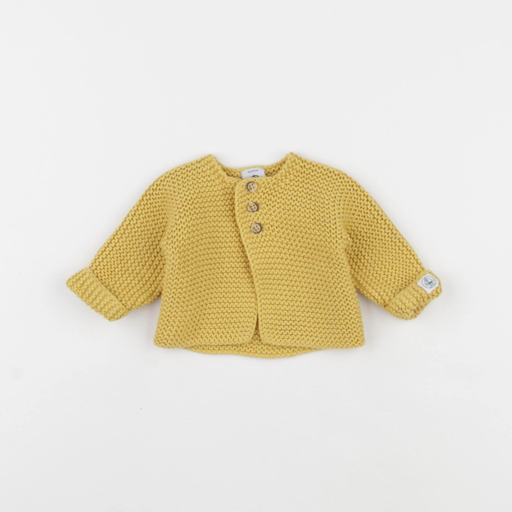 Petit Bateau - gilet jaune - 1 mois