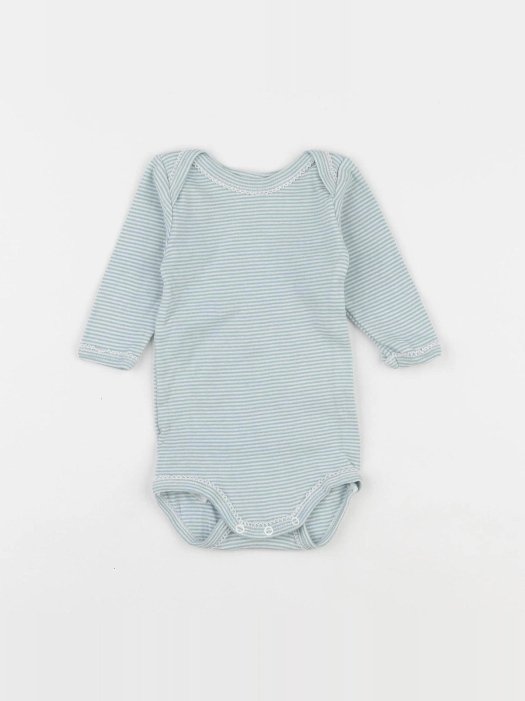Petit Bateau - body vert - 3 mois