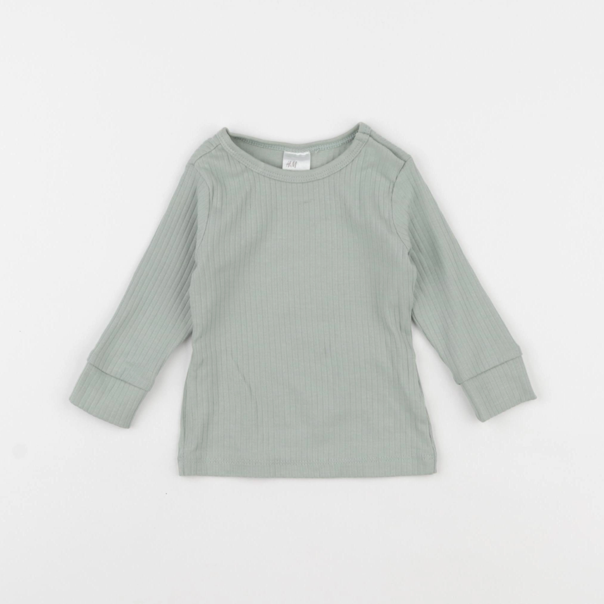 H&M - tee-shirt vert - 3/6 mois