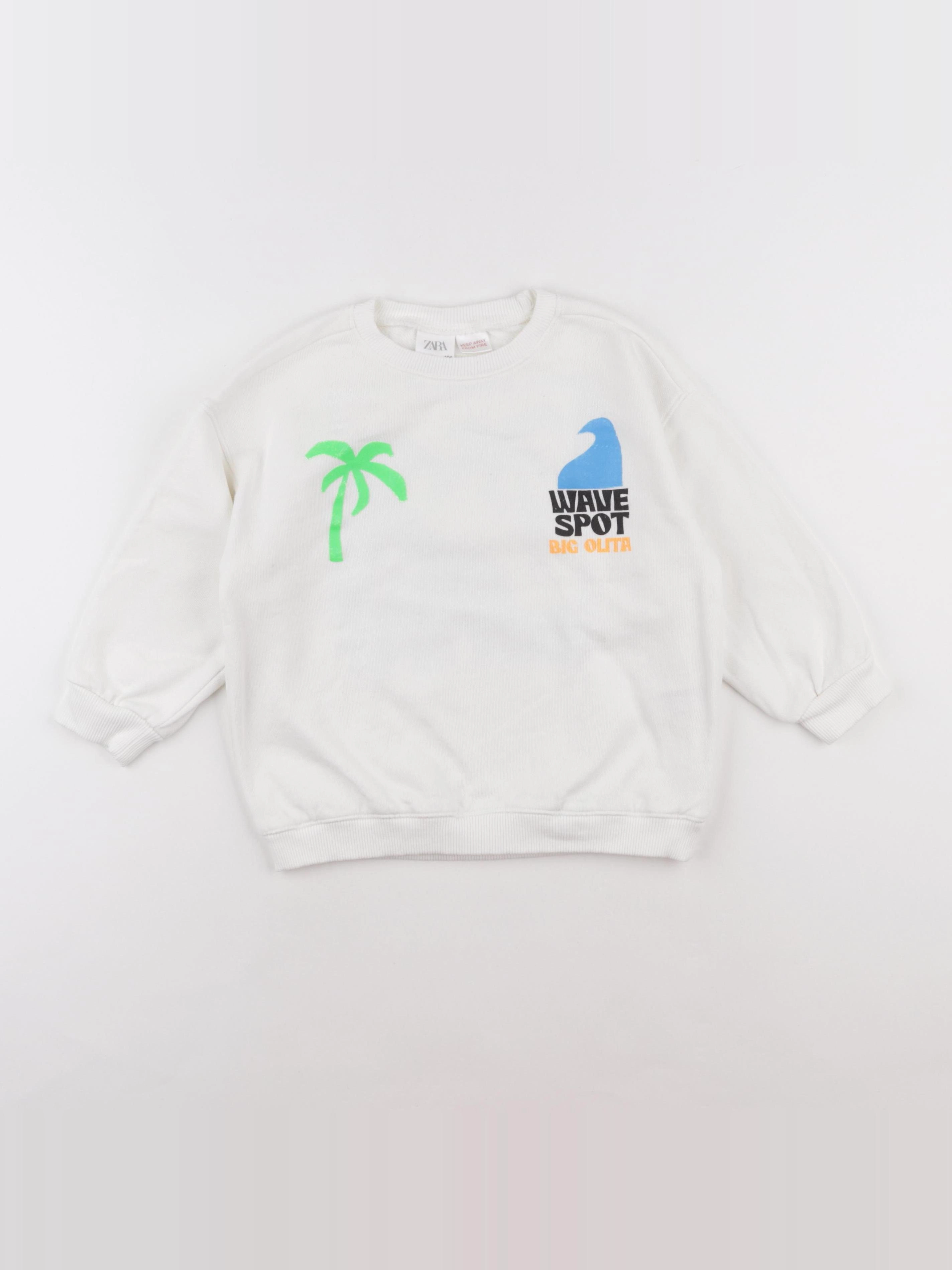 Zara - sweat beige - 4 ans