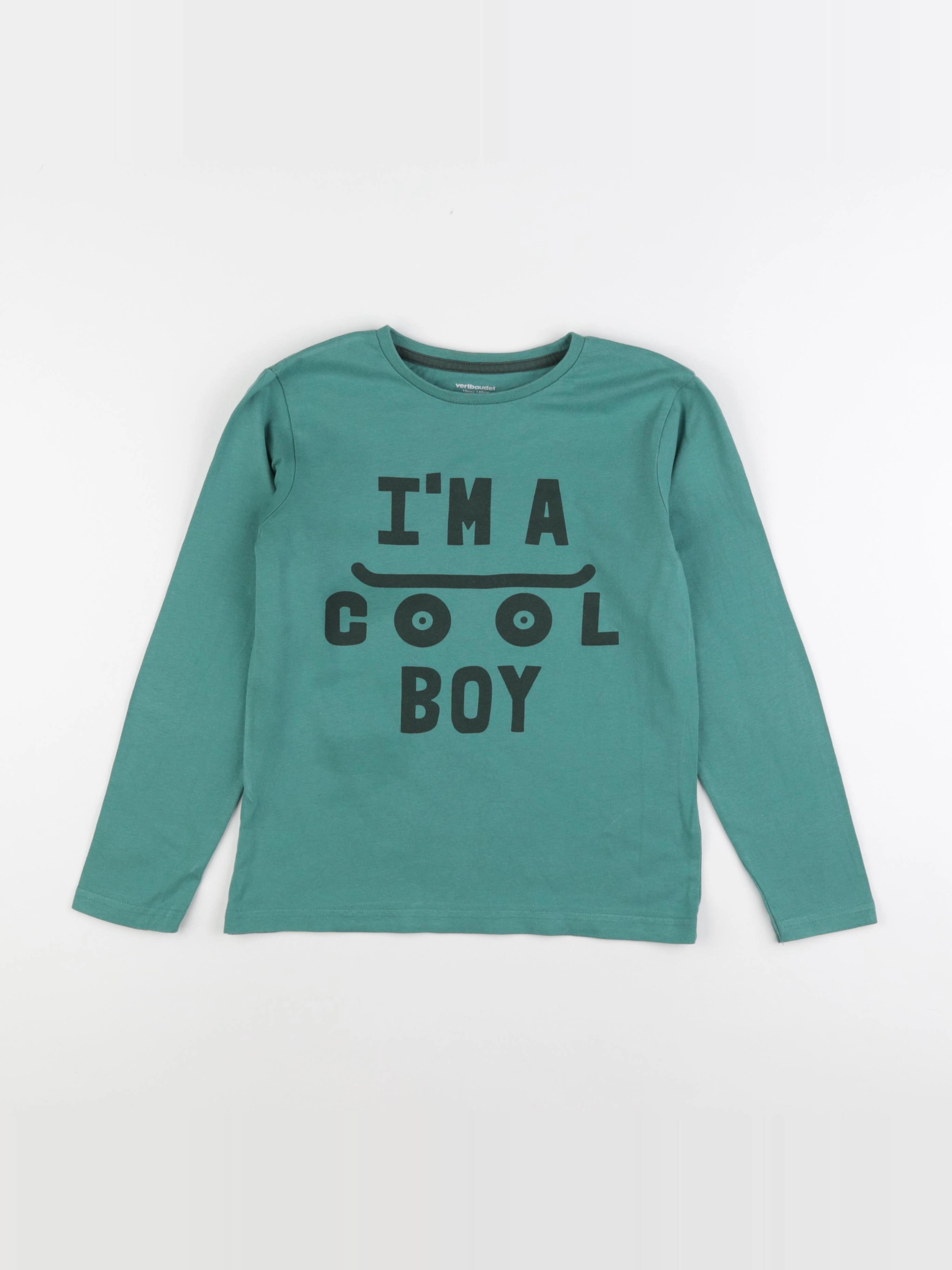 Vertbaudet - tee-shirt vert - 10 ans