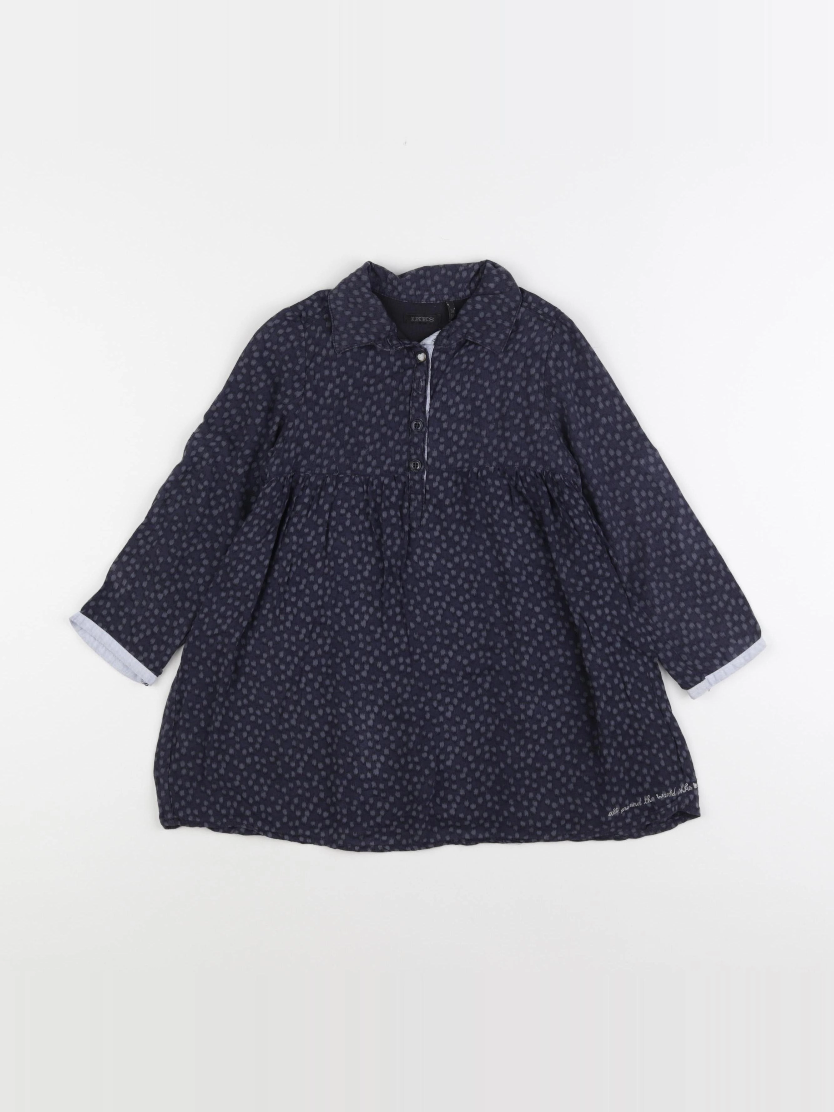 IKKS - robe bleu - 3 ans