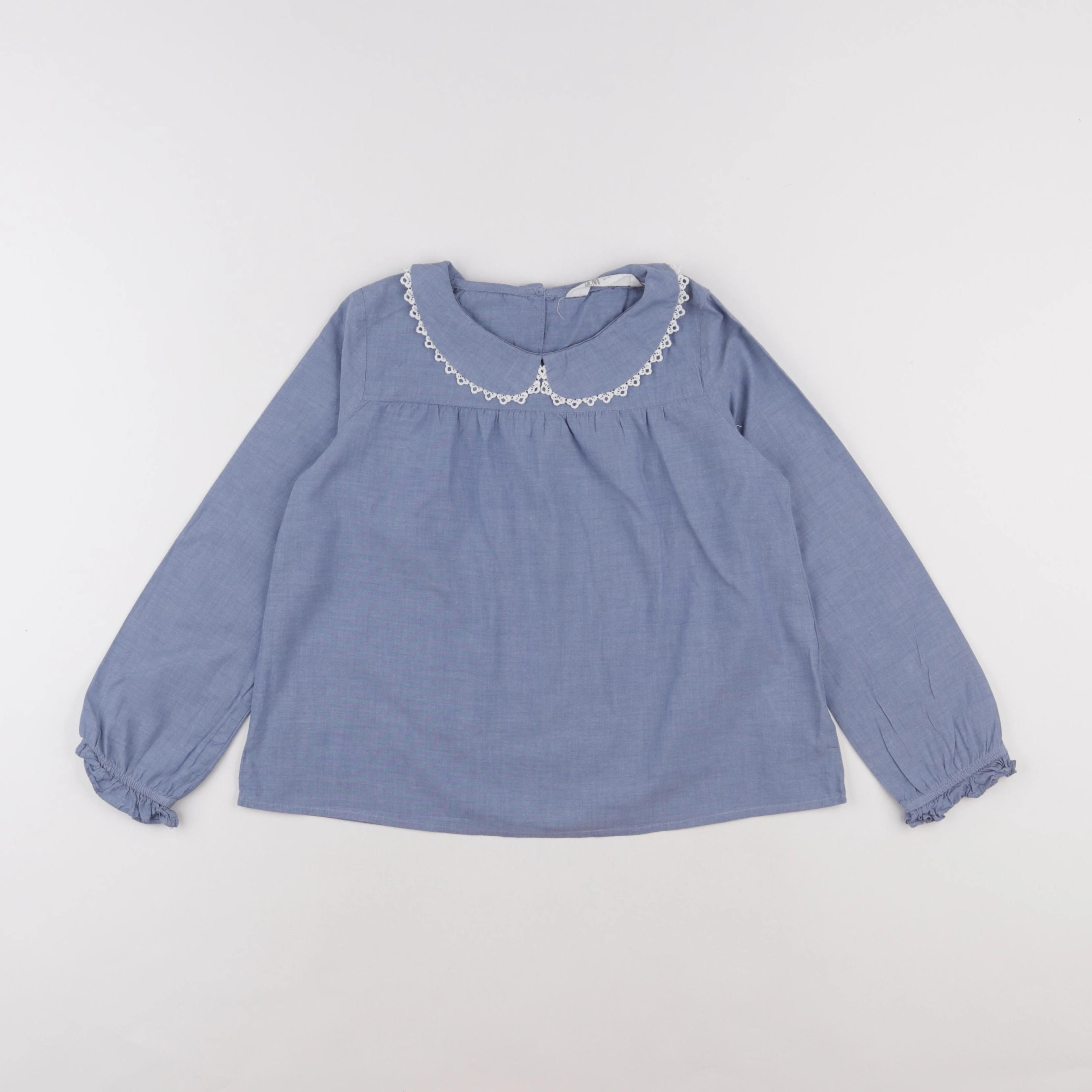 H&M - blouse bleu - 7/8 ans