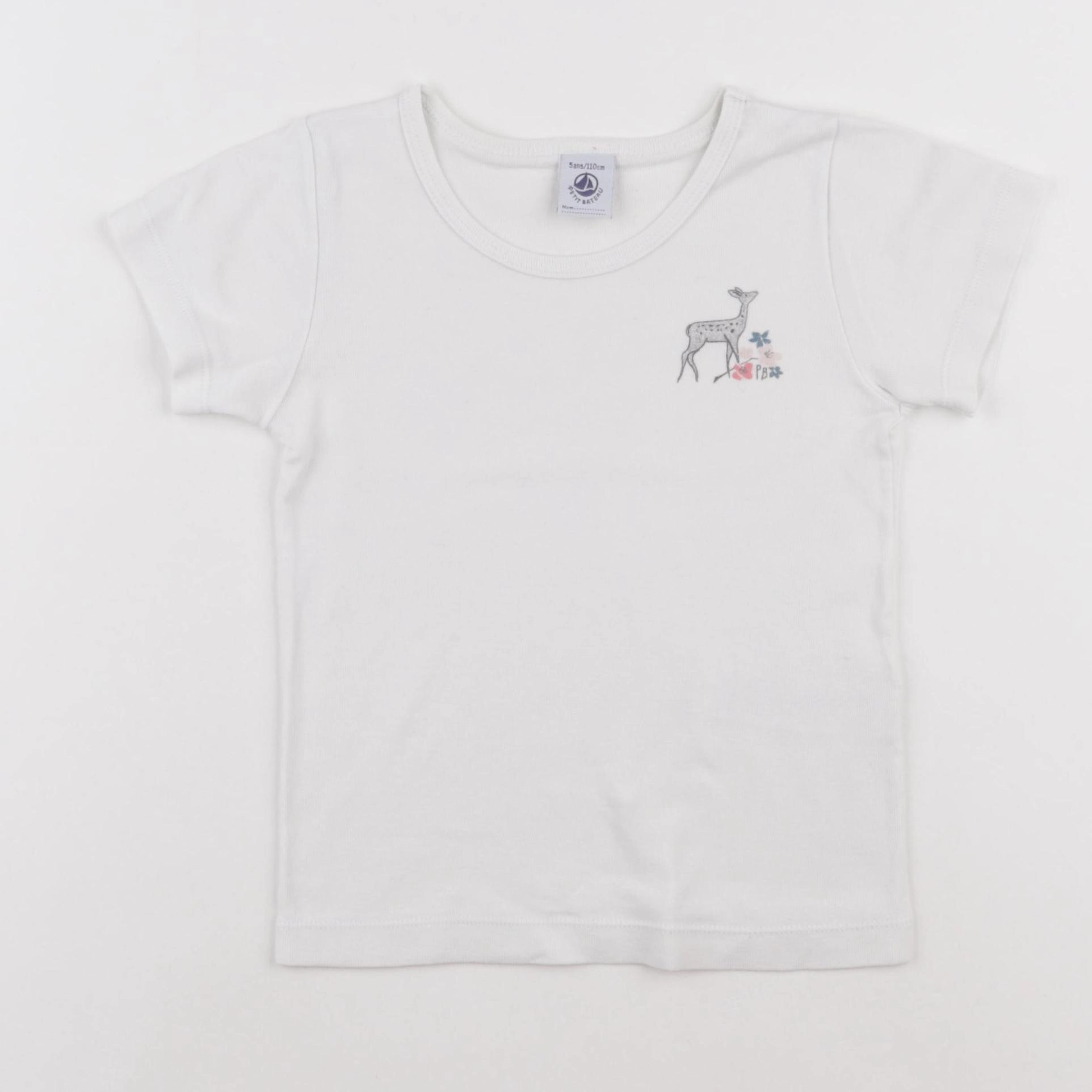 Petit Bateau - maillot de corps blanc - 5 ans