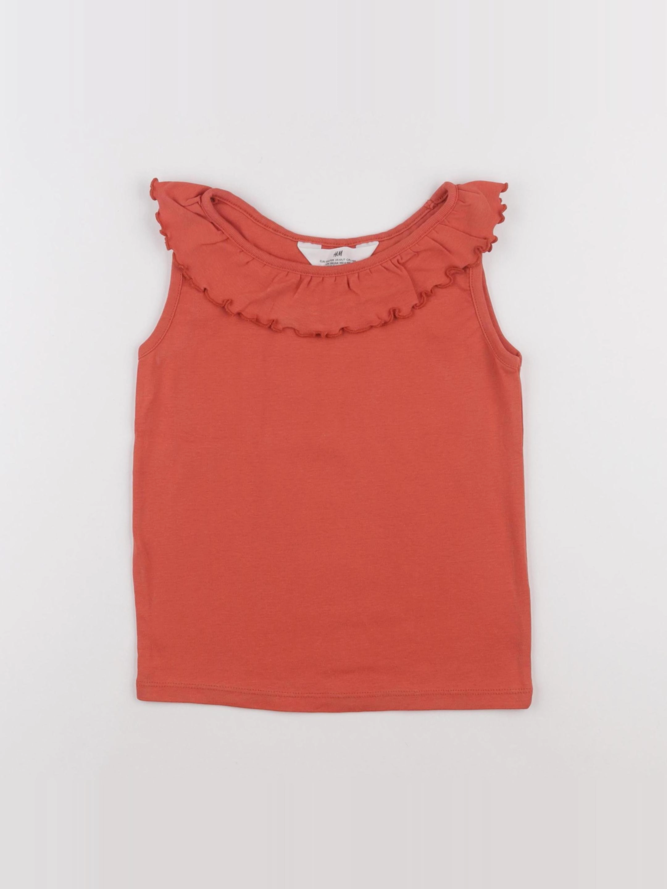 H&M - débardeur orange - 6/8 ans