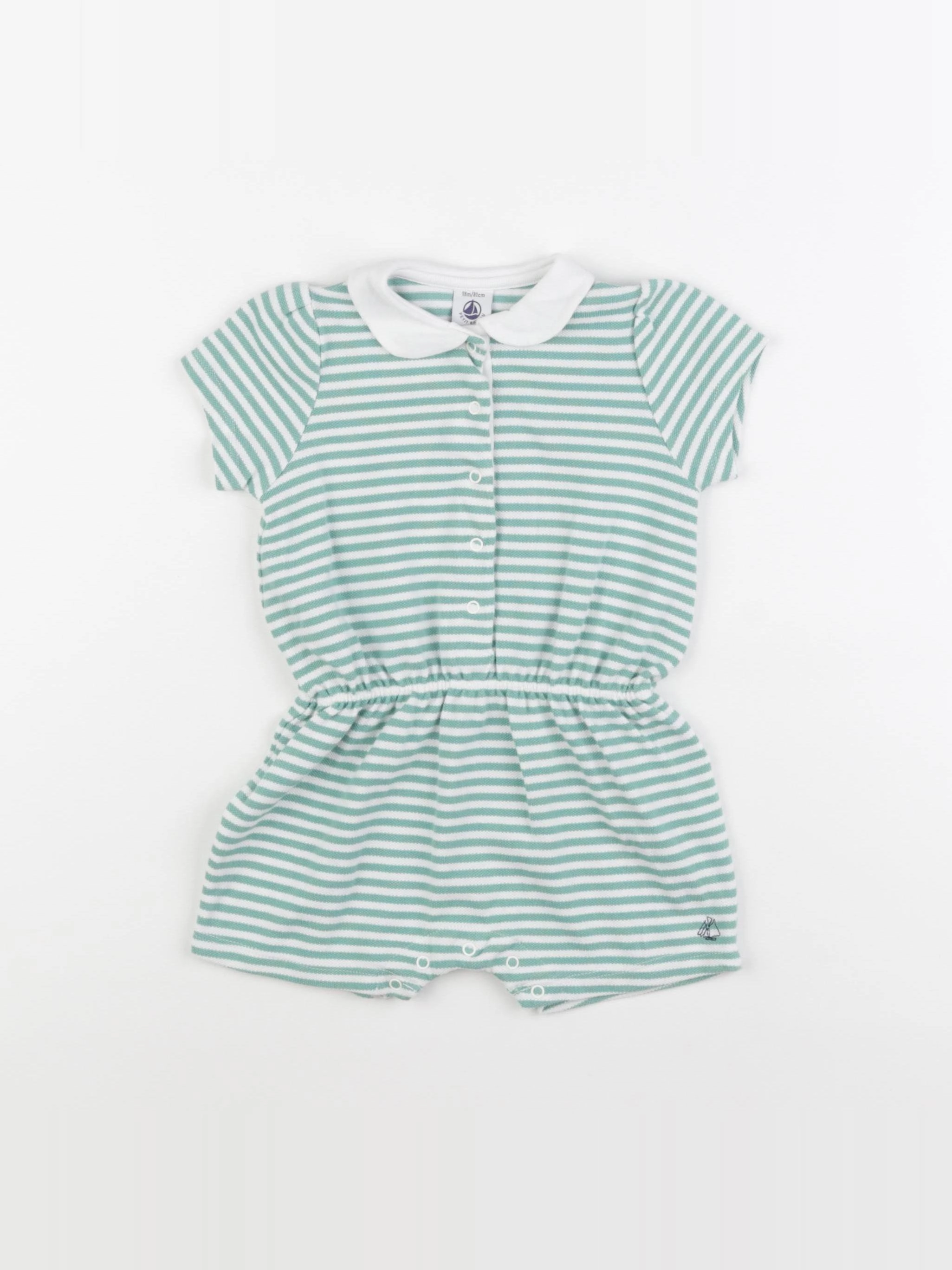 Petit Bateau - combinaison vert - 18 mois