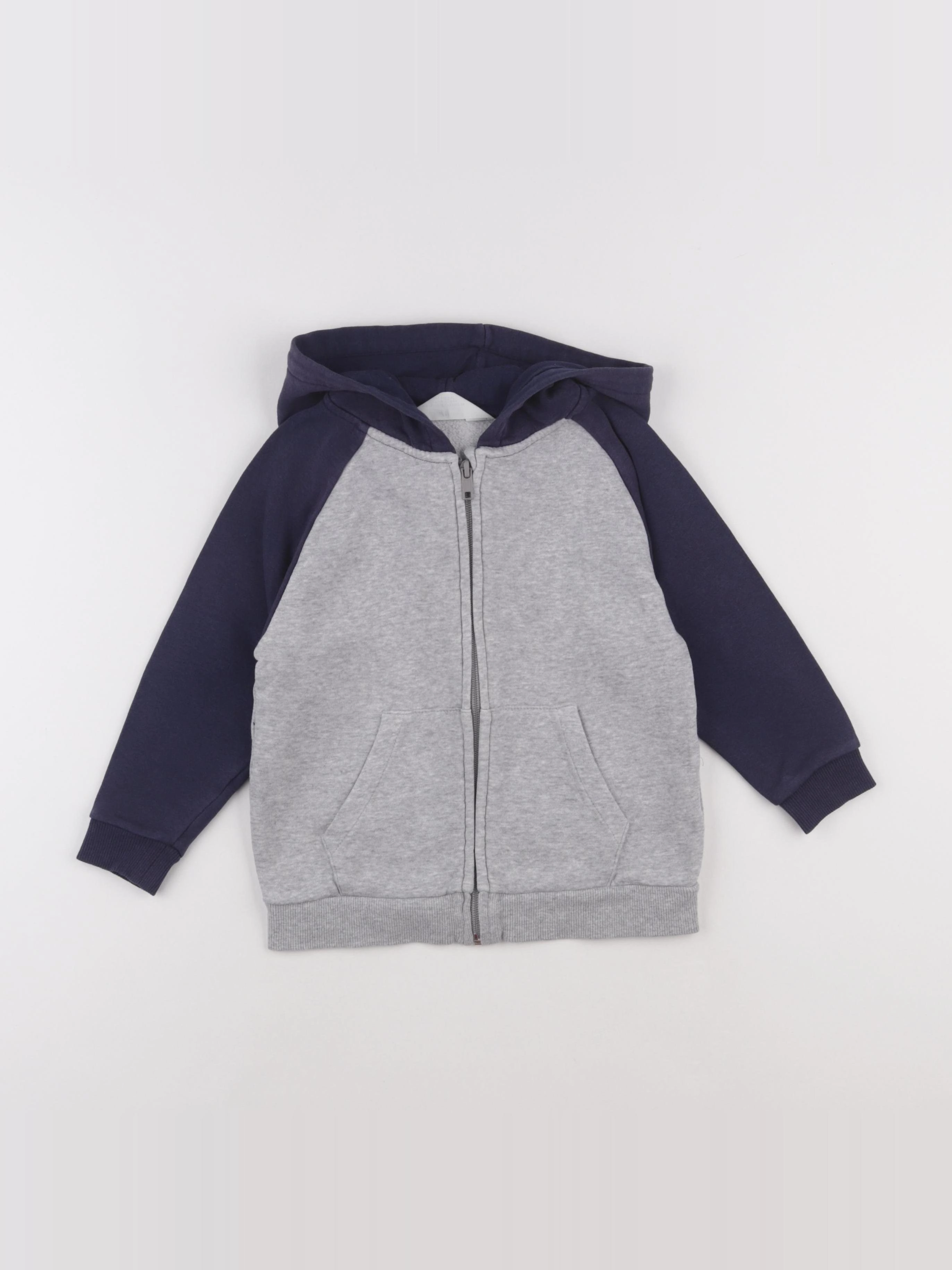 H&M - sweat gris - 2/4 ans
