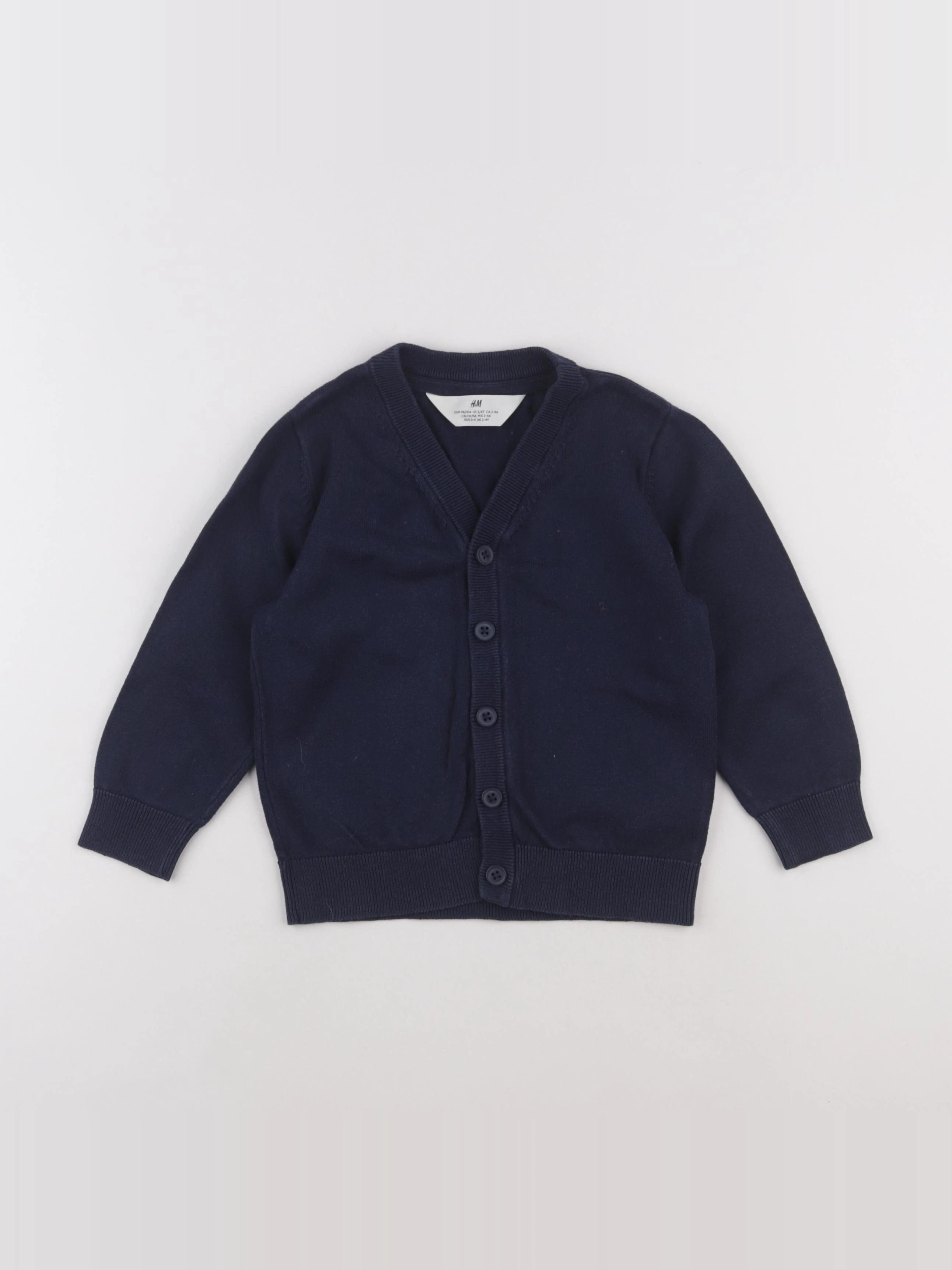 H&M - gilet bleu - 2/4 ans