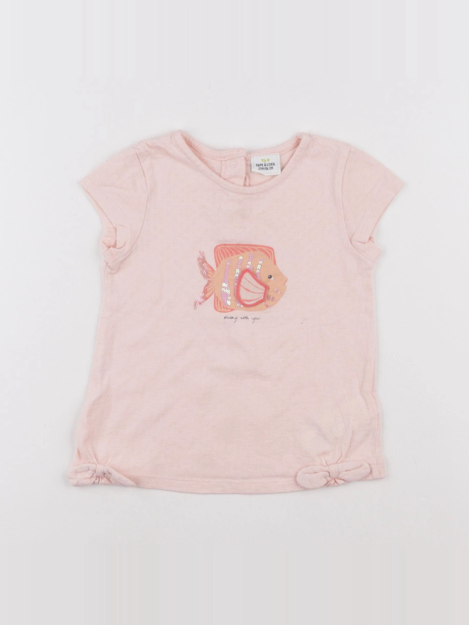 Tape à l'oeil - tee-shirt rose - 24 mois
