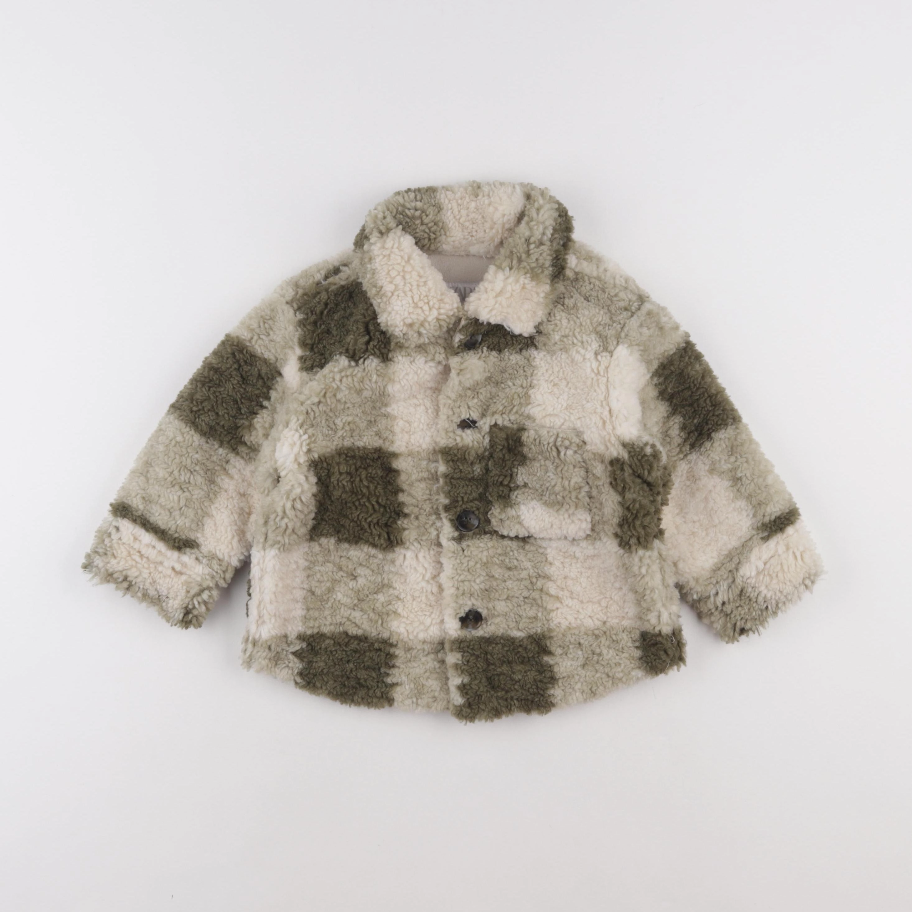 Zara - veste beige, vert - 12/18 mois
