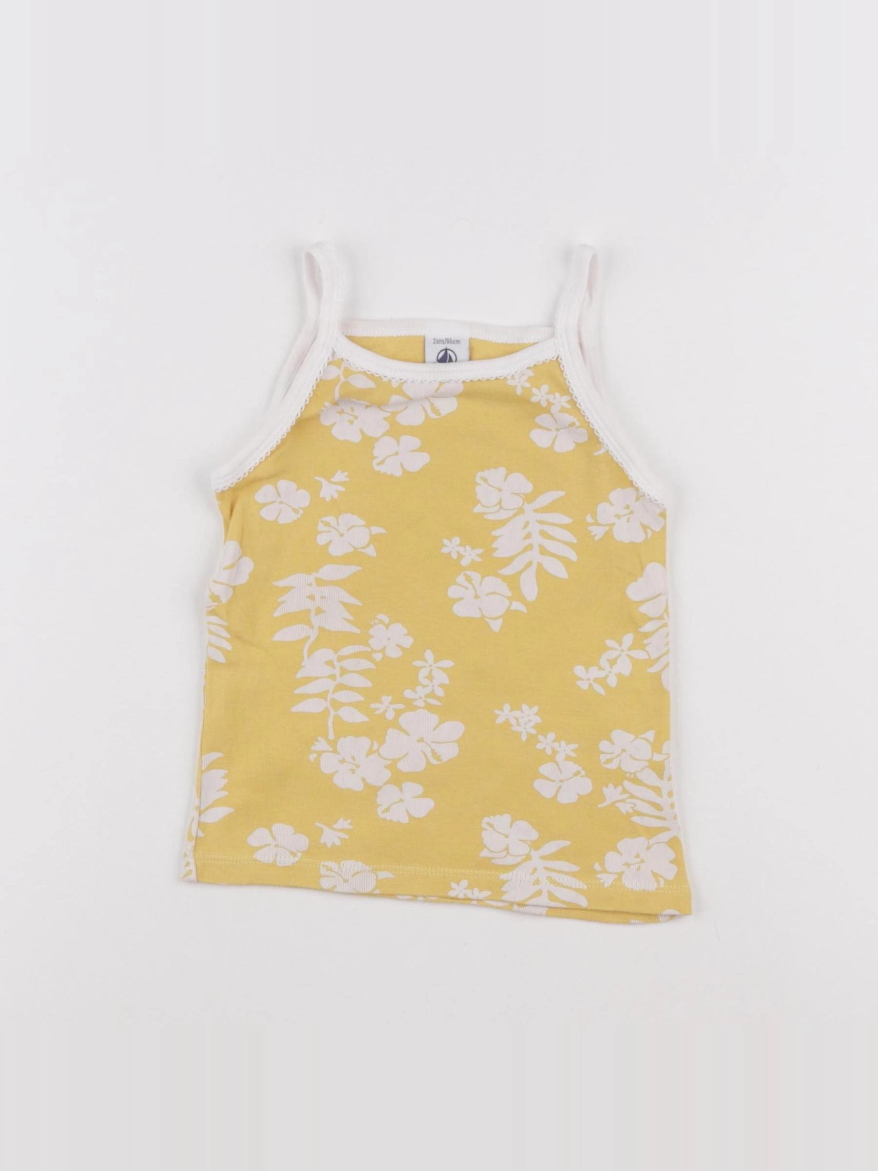 Petit Bateau - débardeur jaune - 2 ans