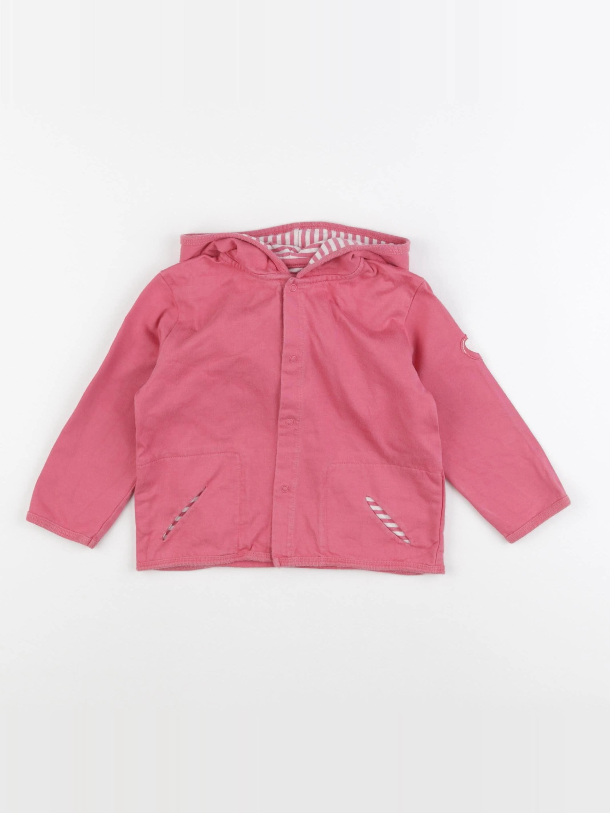 Vertbaudet - sweat rose - 18 mois