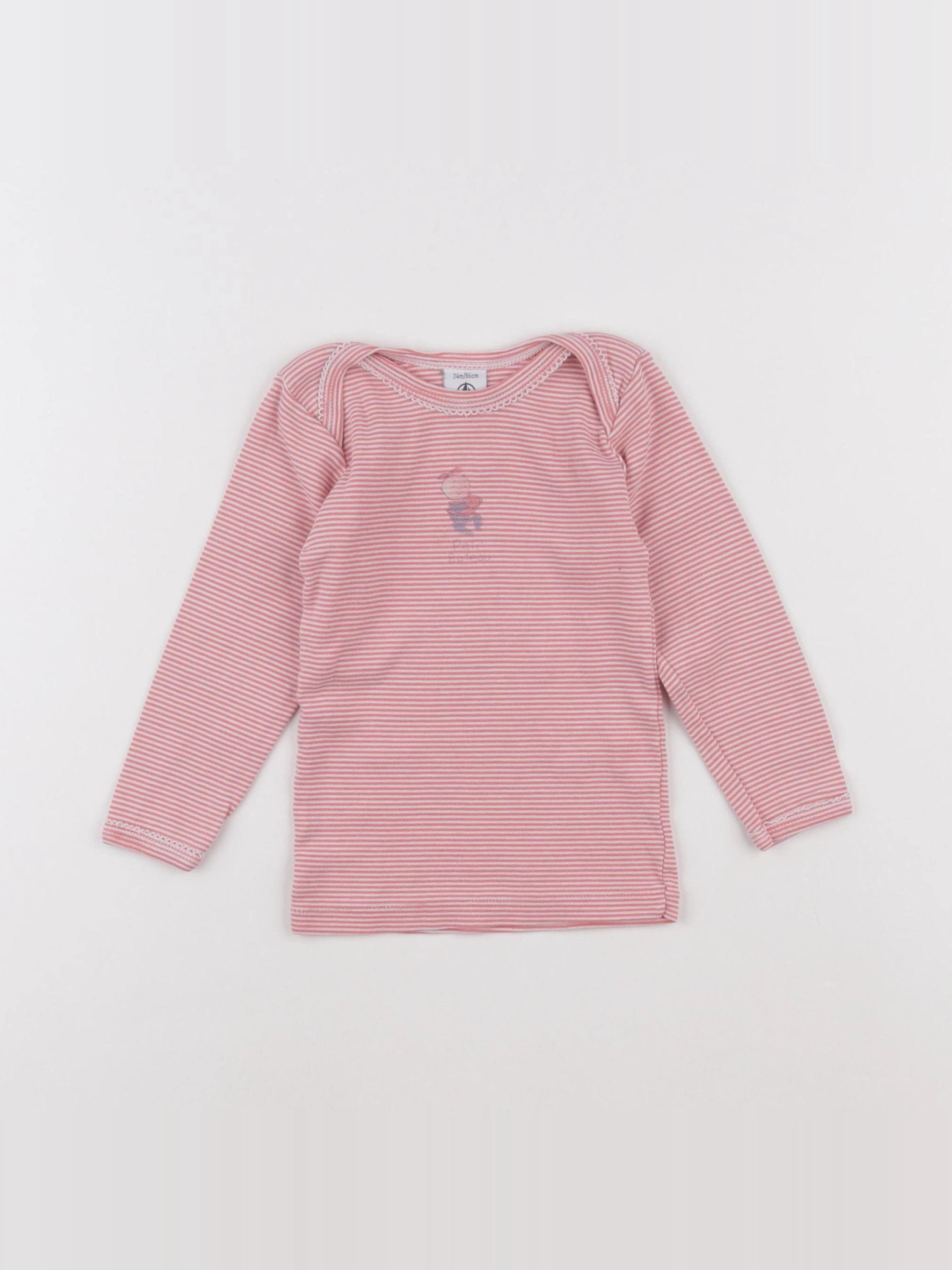 Petit Bateau - maillot de corps rose - 24 mois