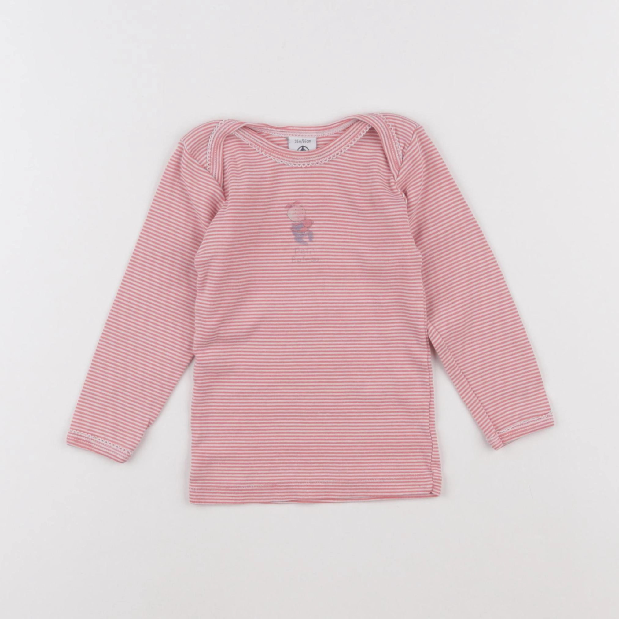 Petit Bateau - maillot de corps rose - 24 mois