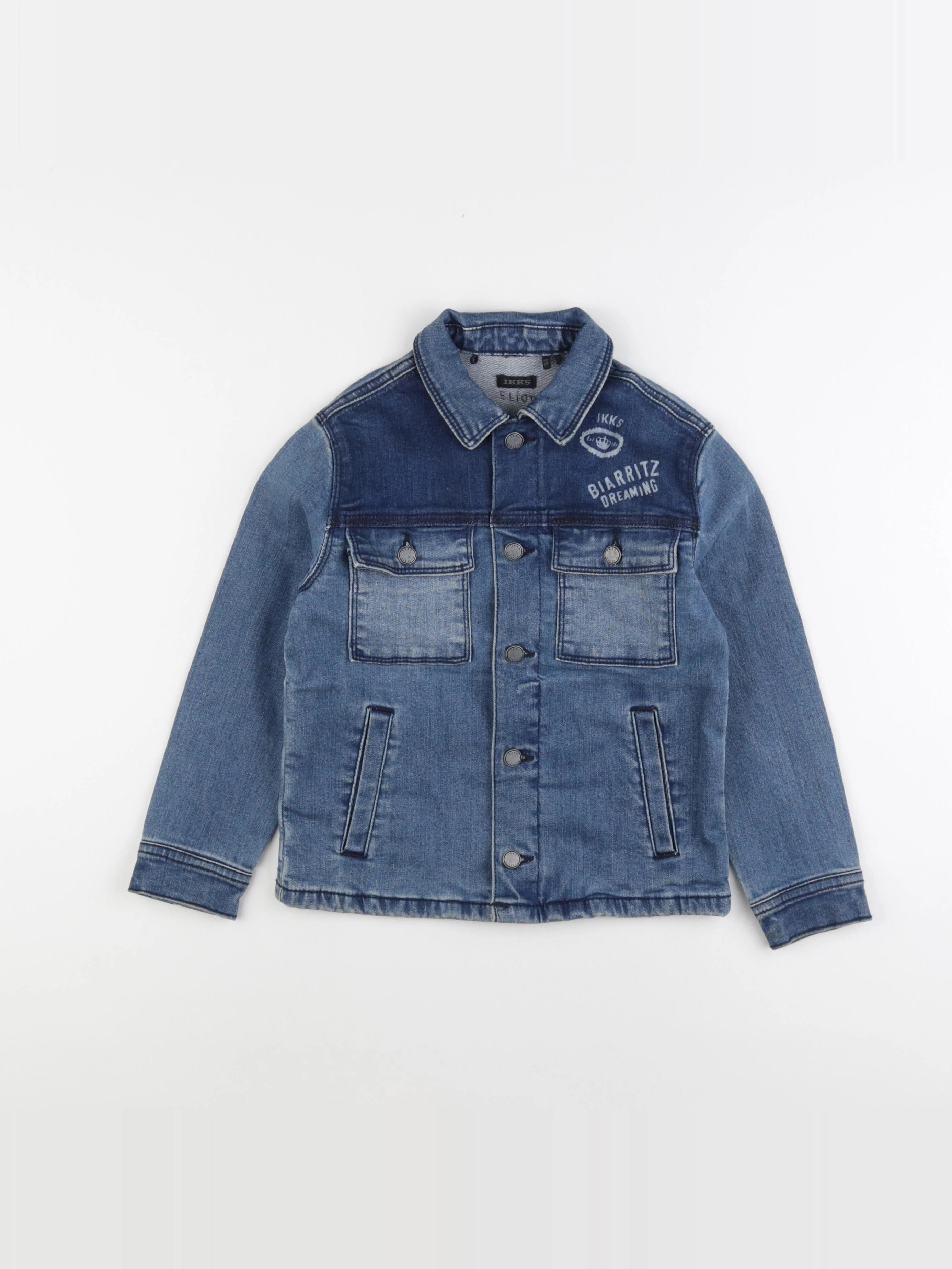 IKKS - veste imprimé au dos bleu - 6 ans