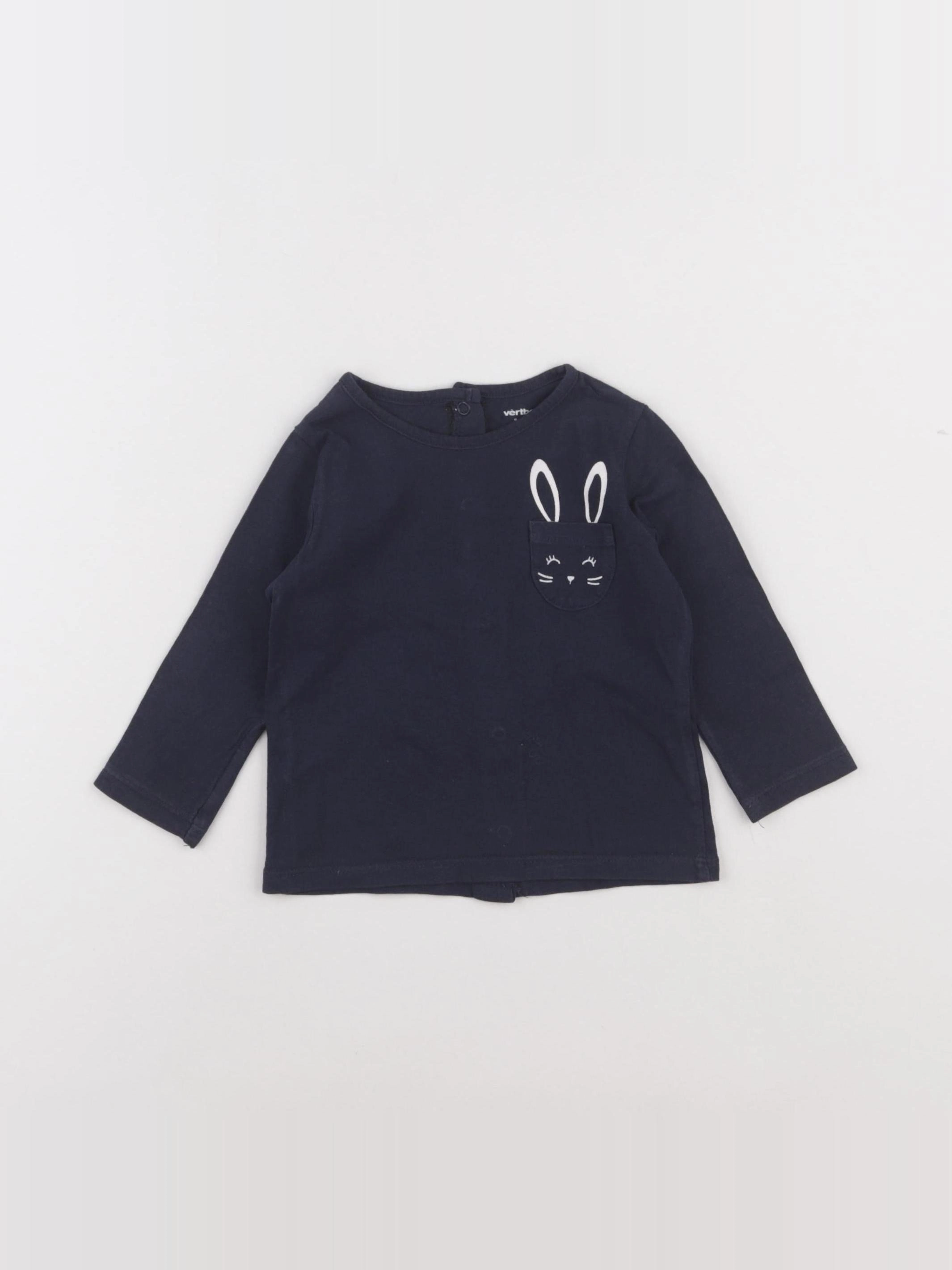 Vertbaudet - tee-shirt bleu - 9 mois